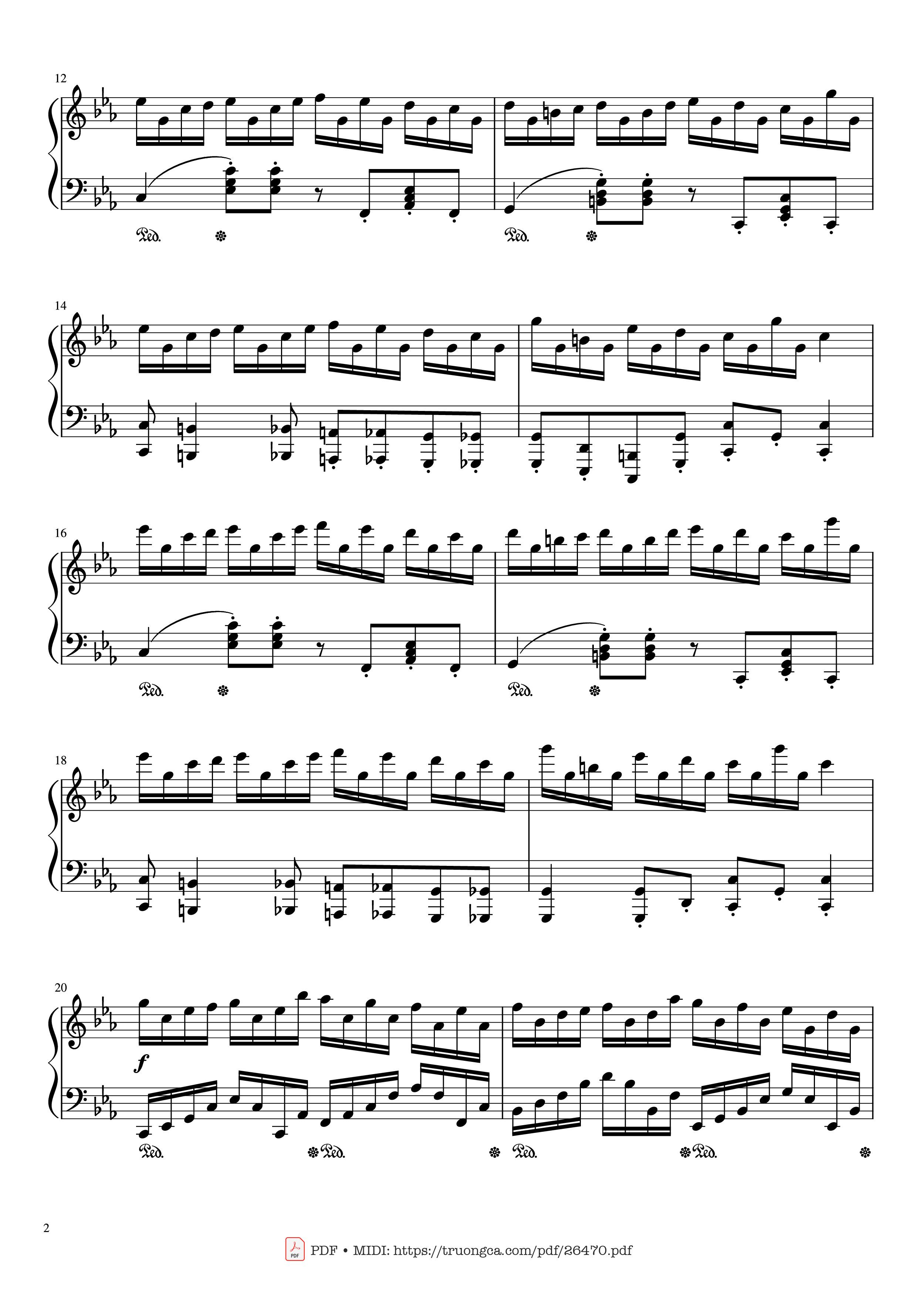 Page 2 of the piano sheet music PDF Piano – Croatian Etude Piano by Maksim Mrvica