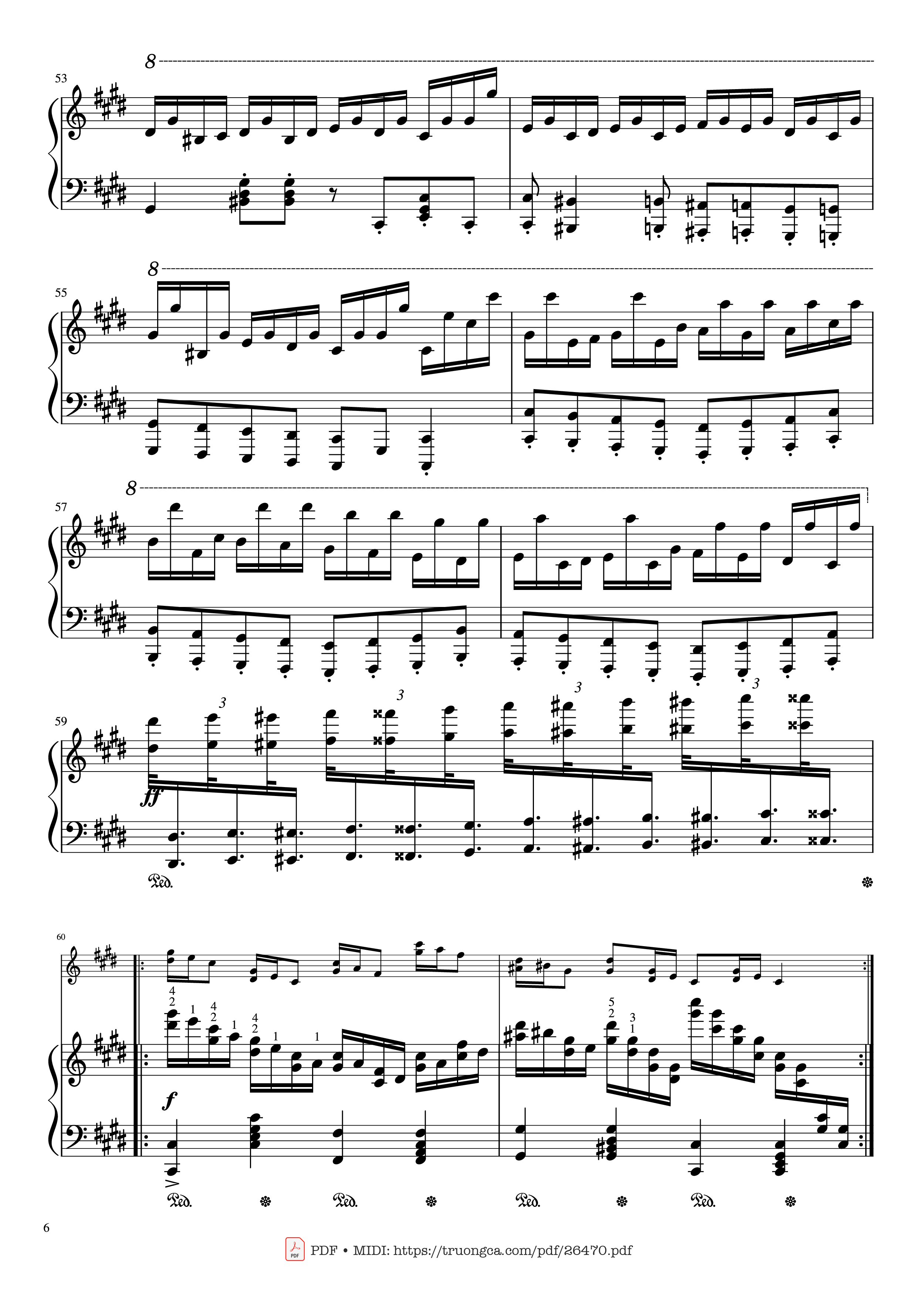 Page 6 of the piano sheet music PDF Piano – Croatian Etude Piano by Maksim Mrvica