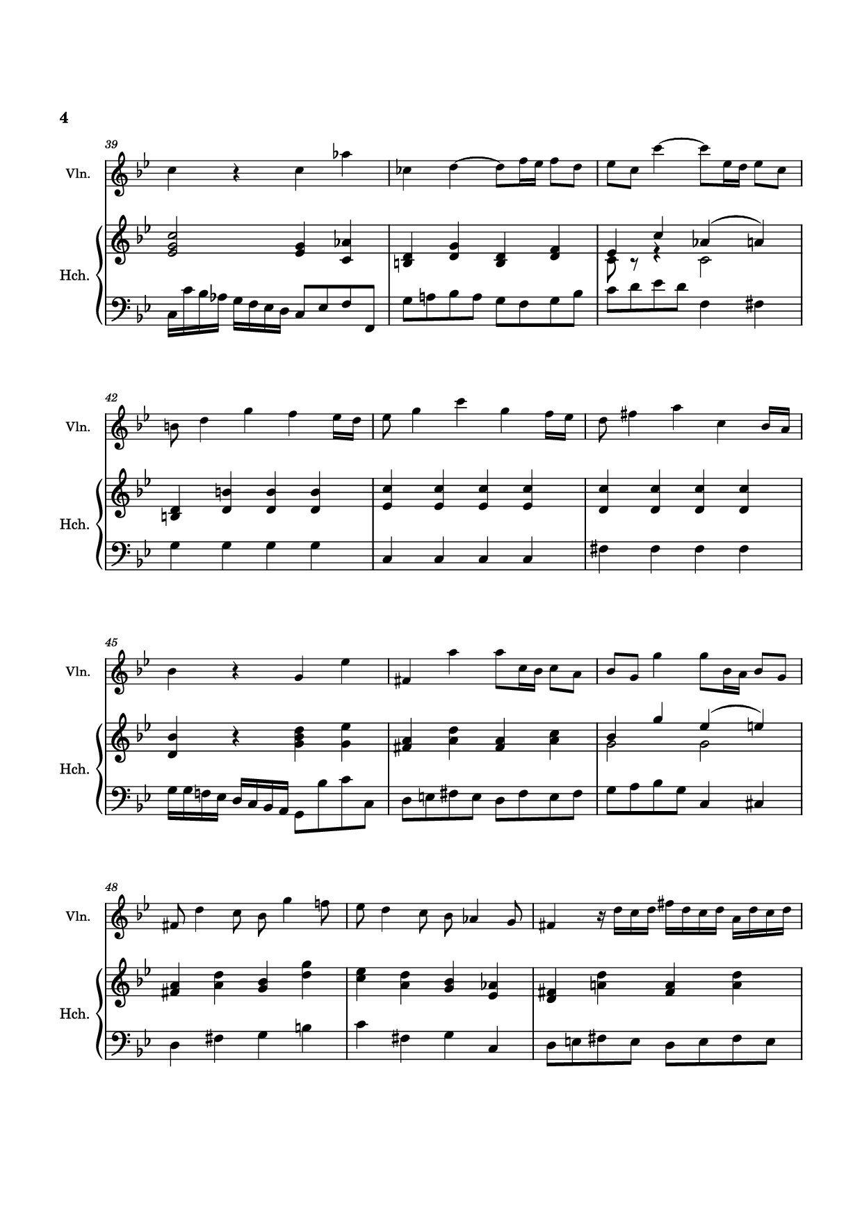 Page 4 of the piano sheet music PDF – Allegro Violin by Antonio Vivaldi