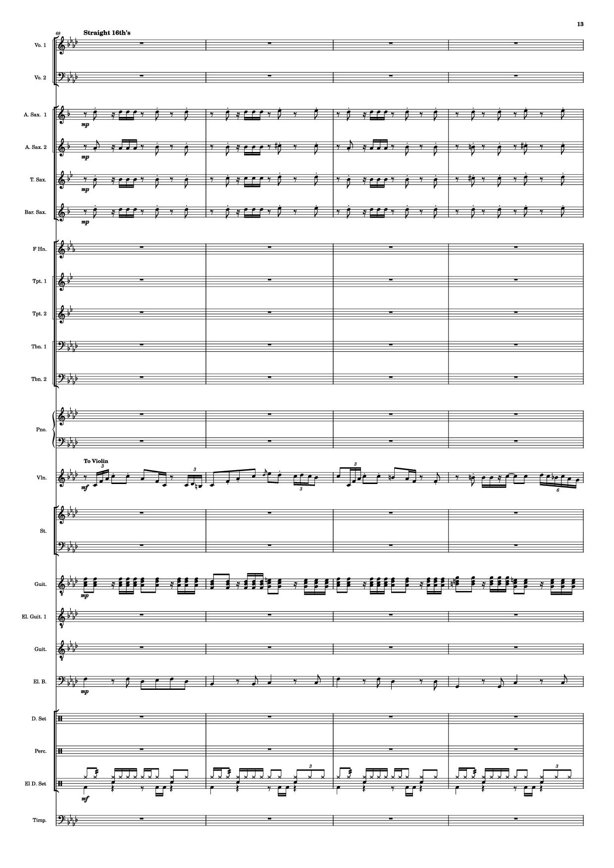 Page 13 of the piano sheet music PDF – Se mettre sur son trente-et-un! Piano by HOYO-MiX