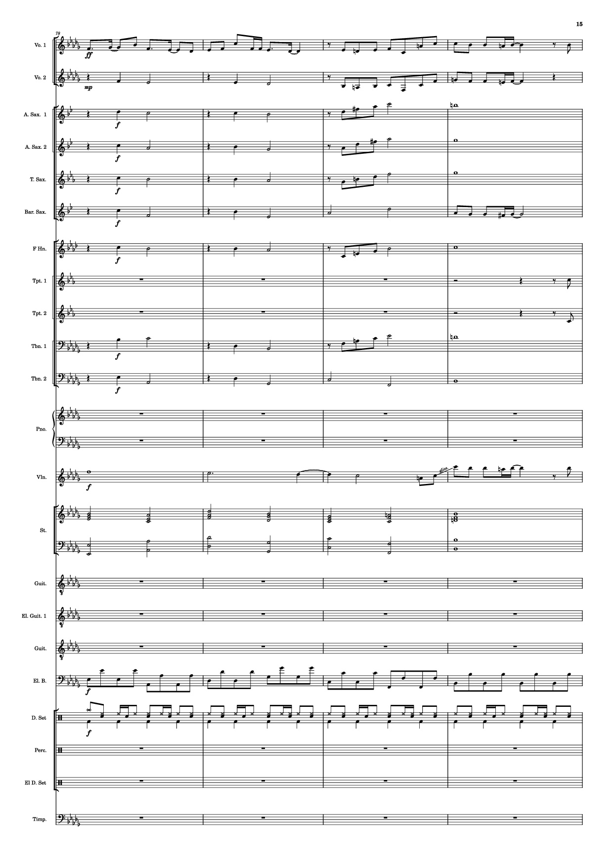 Page 15 of the piano sheet music PDF – Se mettre sur son trente-et-un! Piano by HOYO-MiX