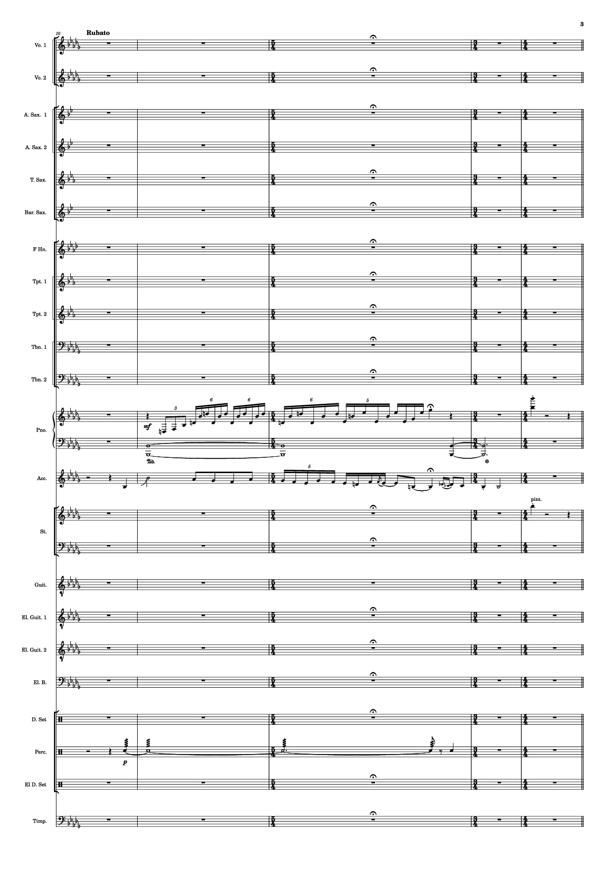 Page 3 of the piano sheet music PDF – Se mettre sur son trente-et-un! Piano by HOYO-MiX