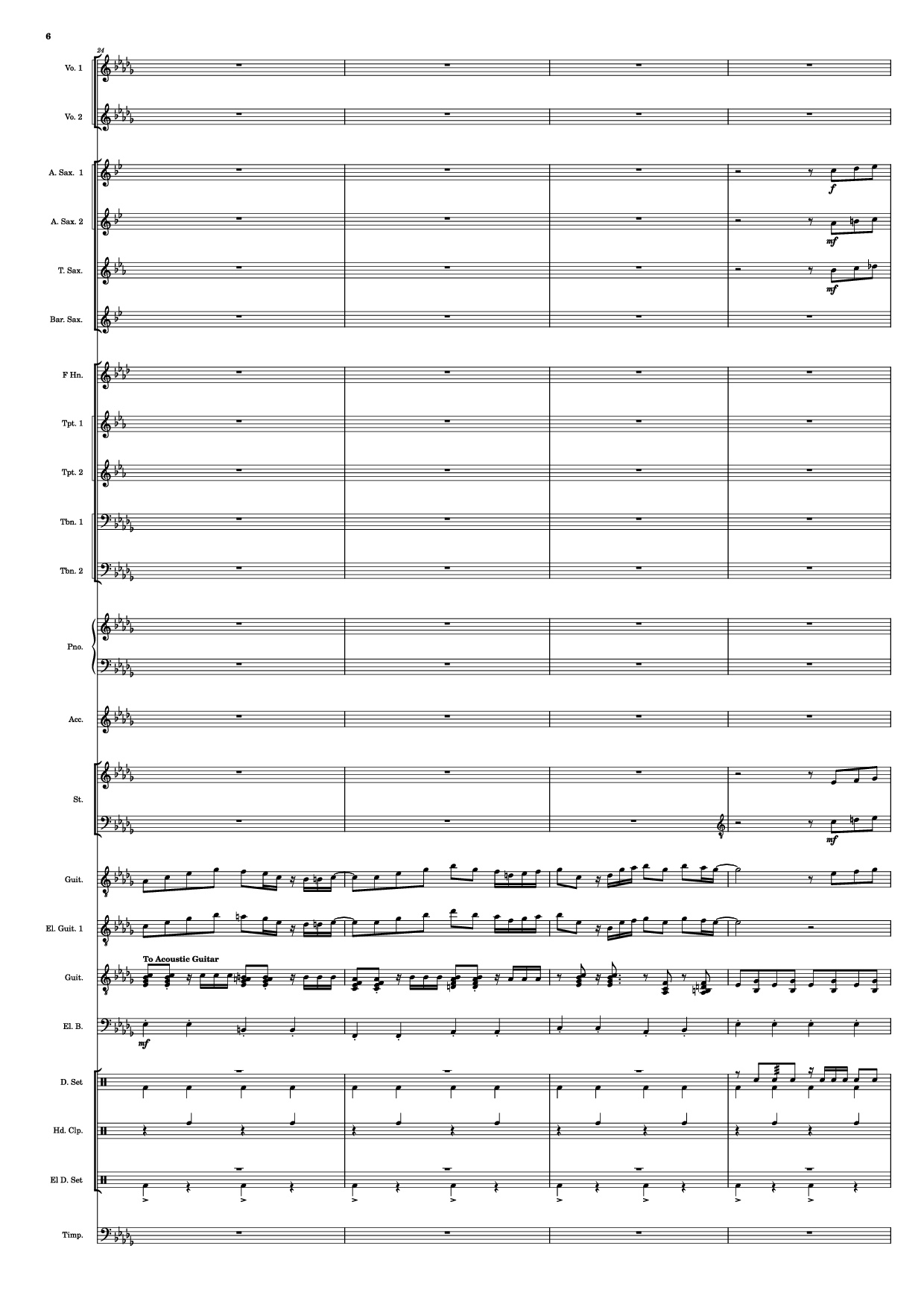 Page 6 of the piano sheet music PDF – Se mettre sur son trente-et-un! Piano by HOYO-MiX