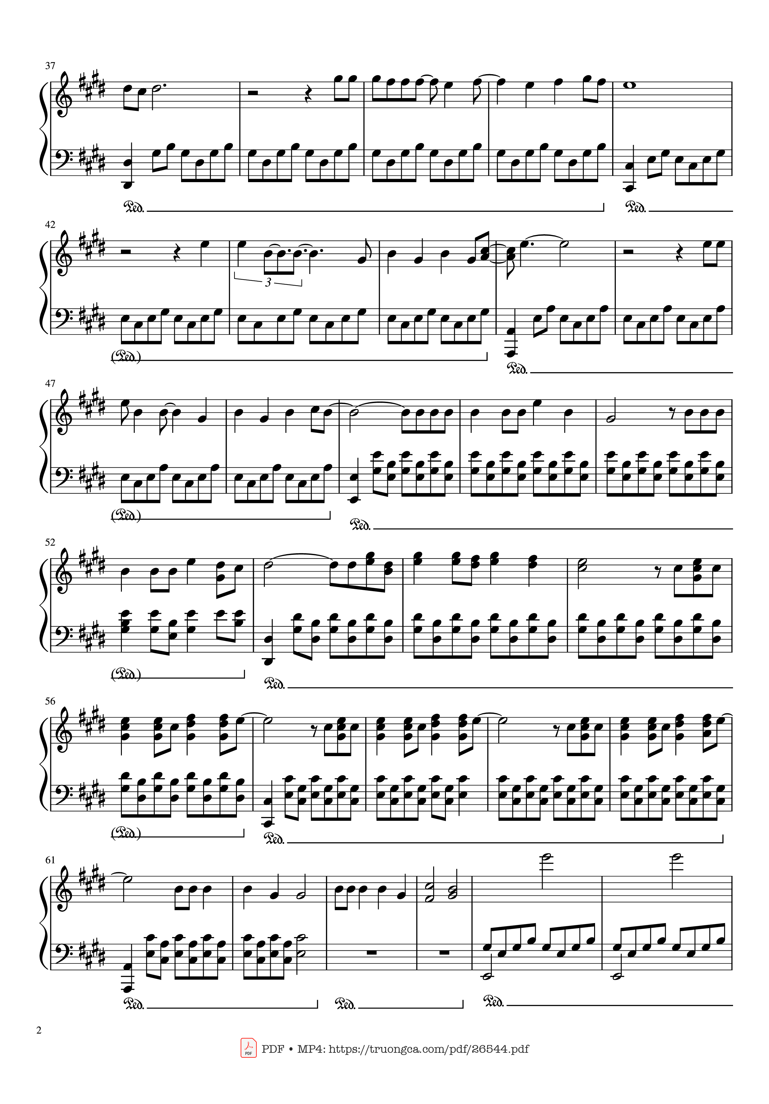 Page 2 of the piano sheet music PDF Piano – Runaway Piano by Ramin Djawadi