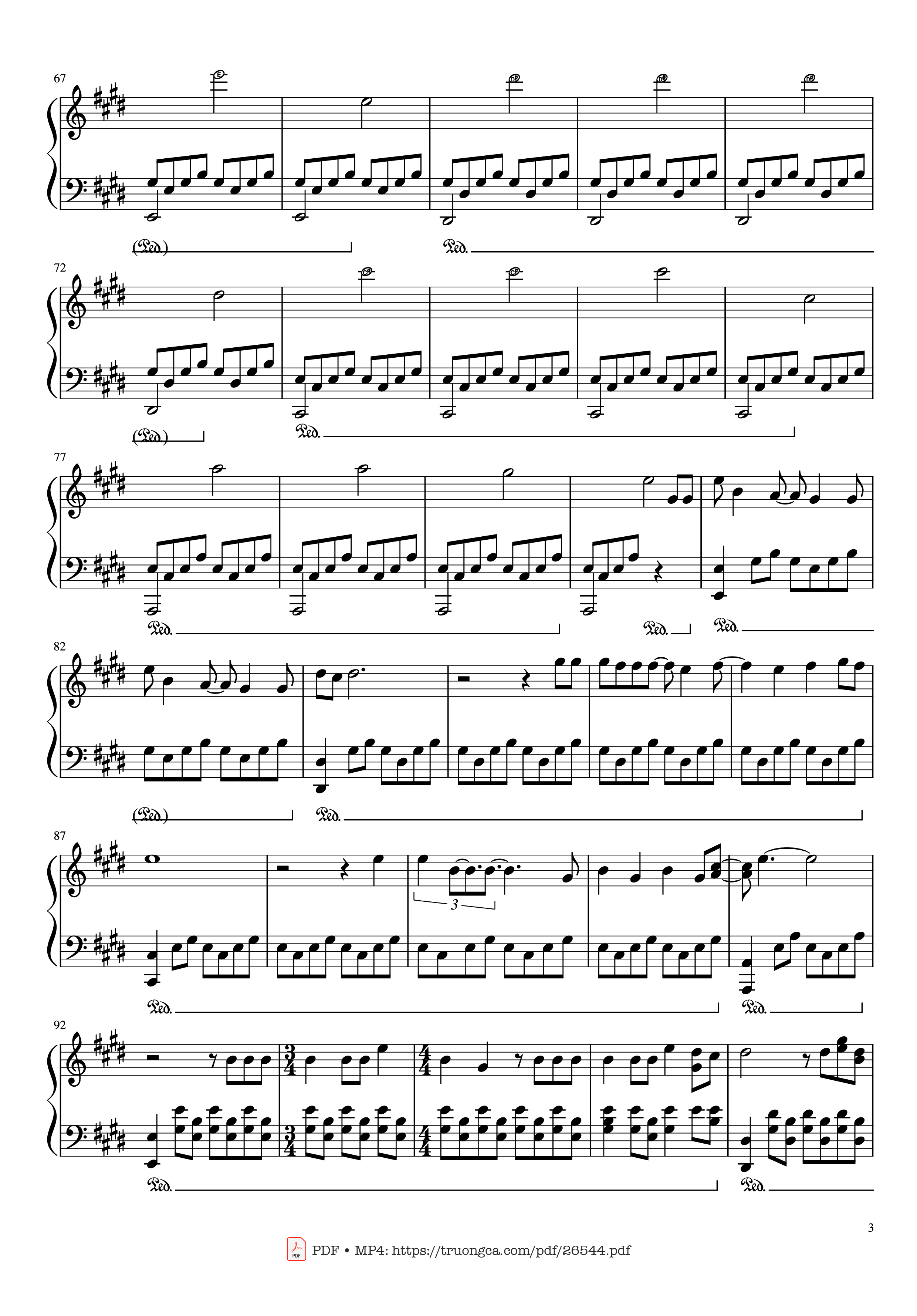 Page 3 of the piano sheet music PDF Piano – Runaway Piano by Ramin Djawadi