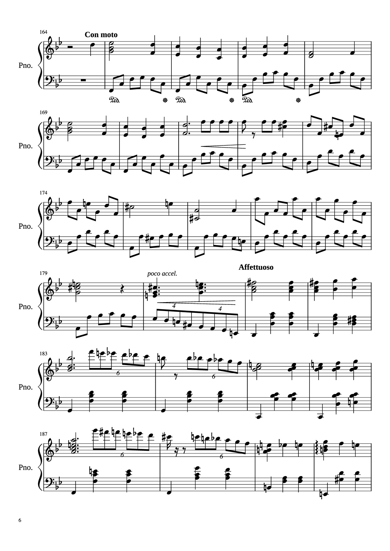 Page 6 of the piano sheet music PDF Piano – Merry-Go-Round of Life Piano by Joe Hasaishi arr. Andrew Deng