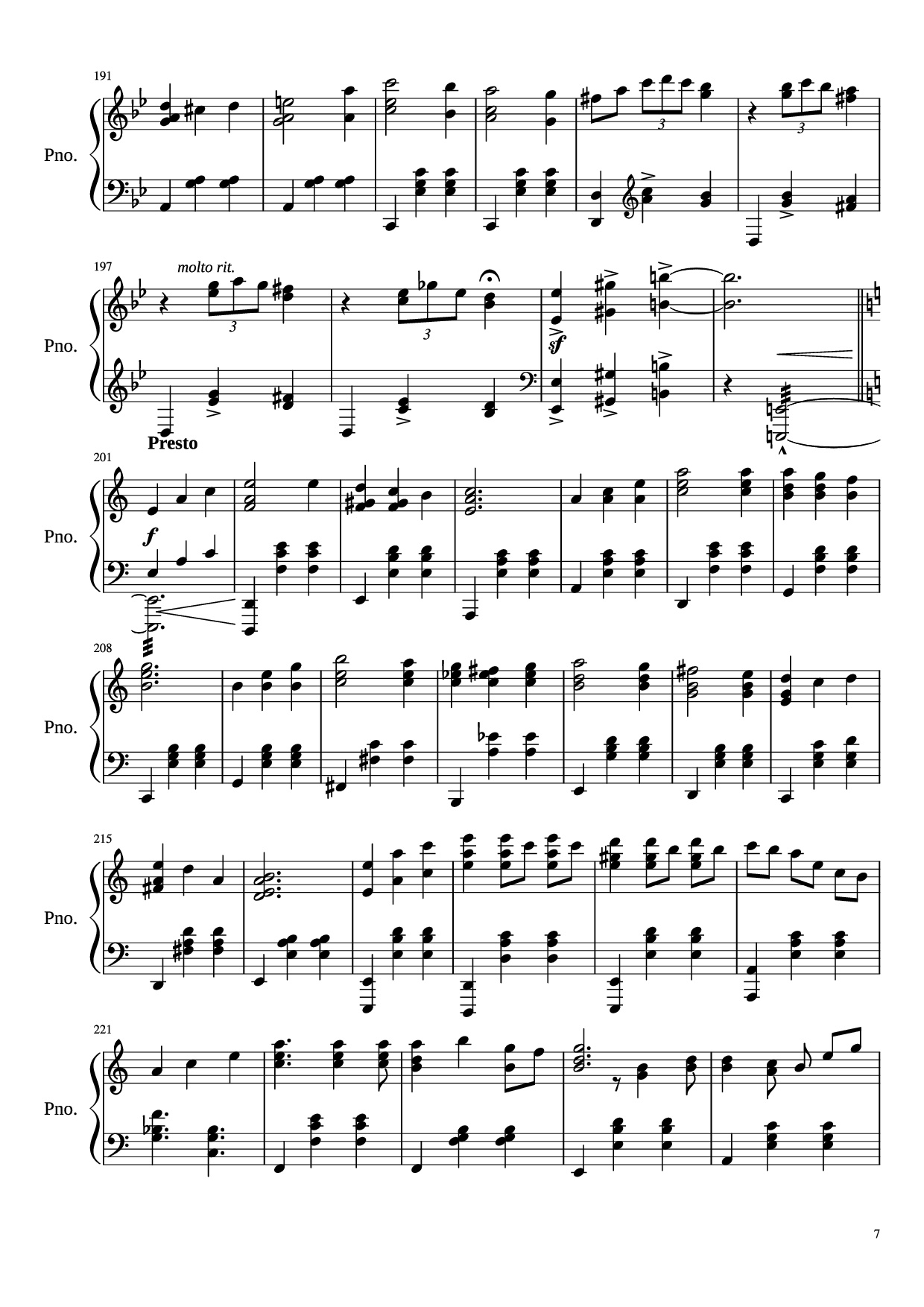 Page 7 of the piano sheet music PDF Piano – Merry-Go-Round of Life Piano by Joe Hasaishi arr. Andrew Deng