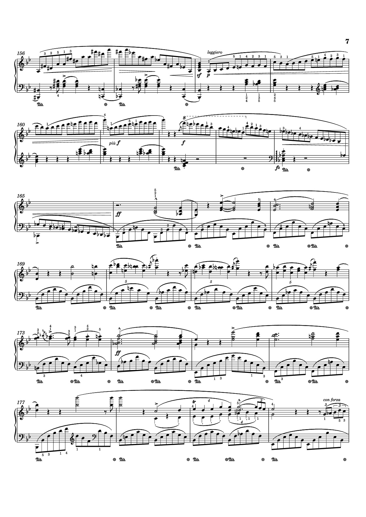 Page 7 of the piano sheet music PDF – Ballade I Piano by Frédéric Chopin