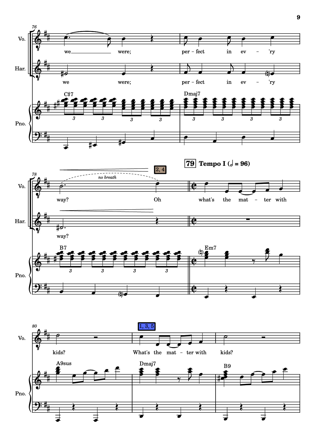 Page 9 of the piano sheet music PDF – Kids Piano by Charles Strouse