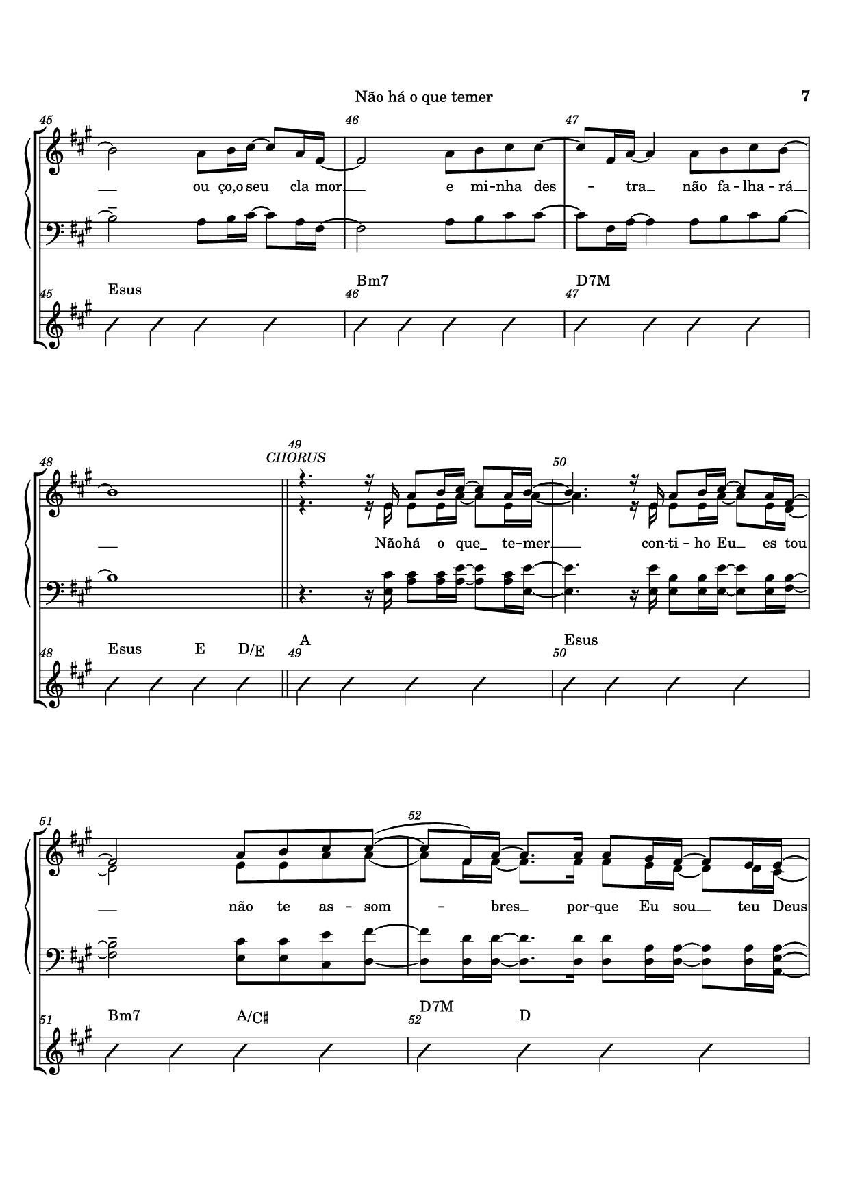 Page 7 of the piano sheet music PDF – Não há o que temer Piano by Ricardo Martins