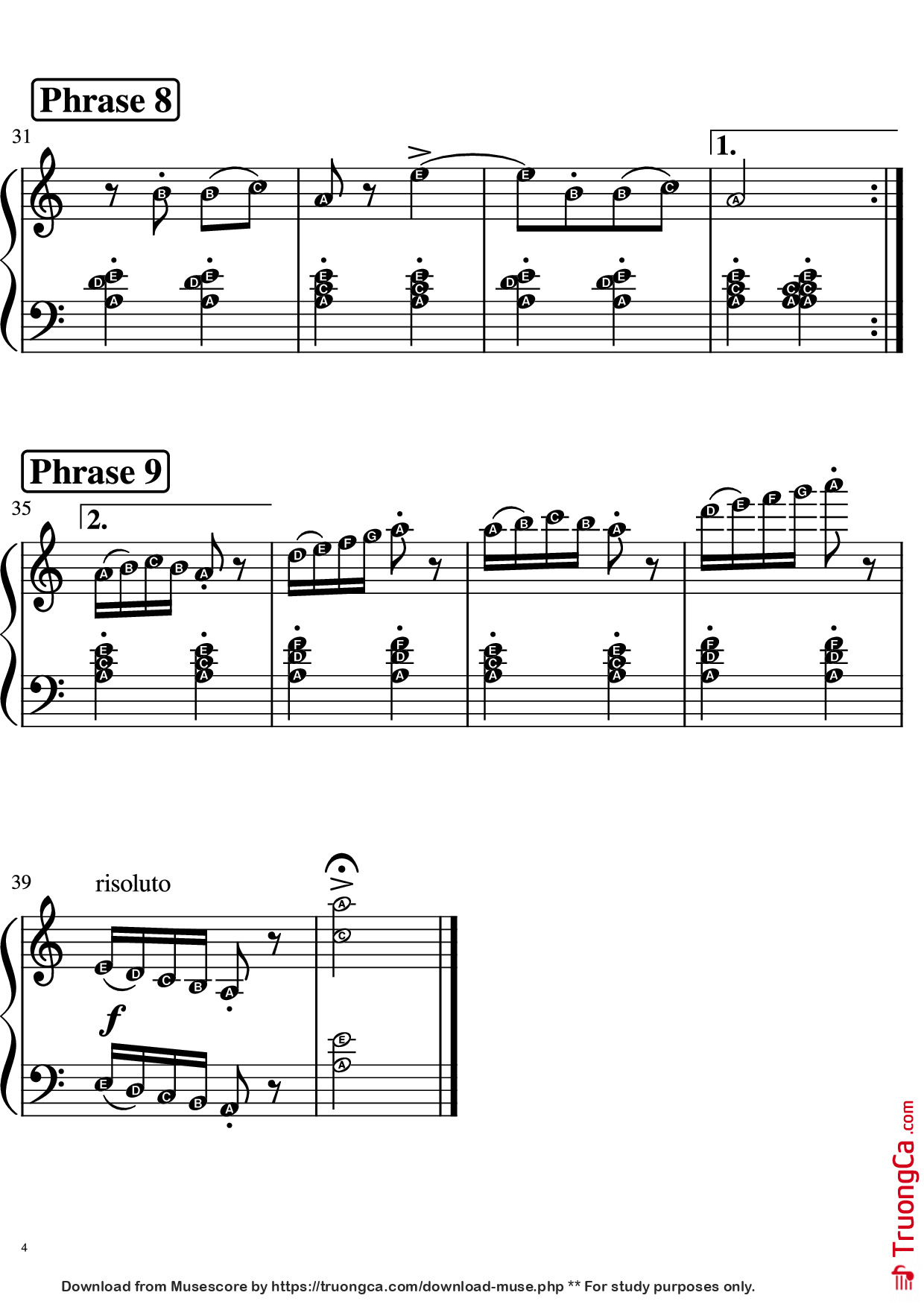 Page 4 of the piano sheet music PDF – Arabesque Op. 100 by Burgmuller