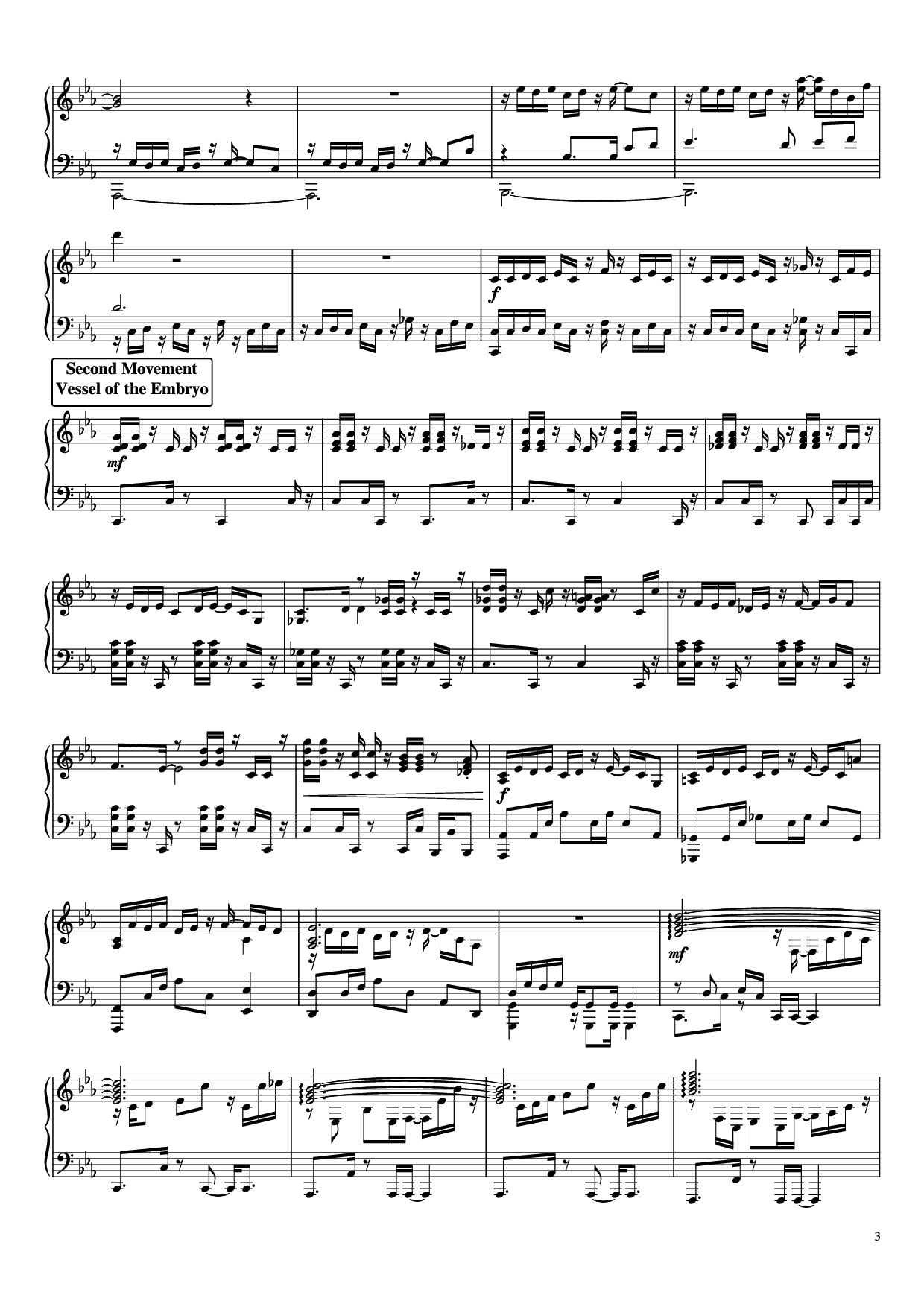 Page 3 of the piano sheet music PDF Piano – Suite : The Star Conquering Traveler Piano by Undefined