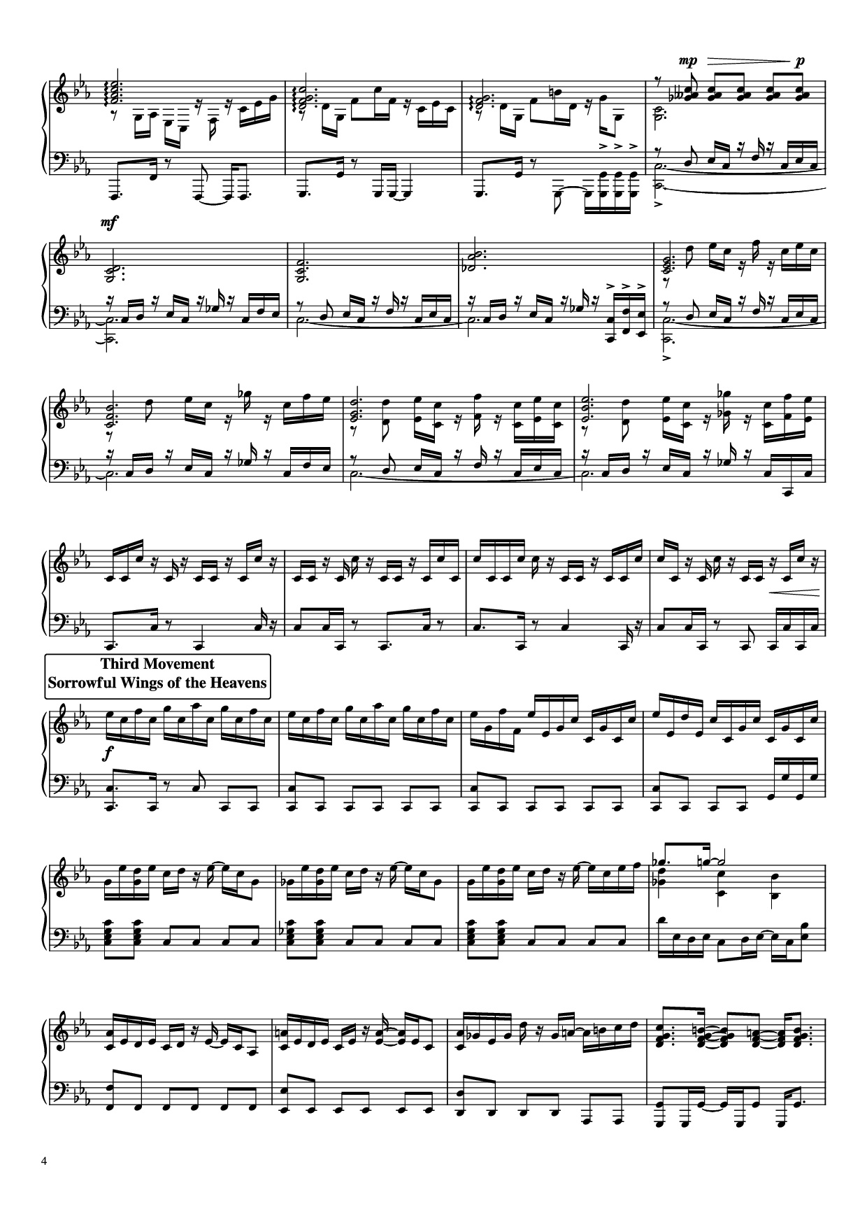 Page 4 of the piano sheet music PDF Piano – Suite : The Star Conquering Traveler Piano by Undefined