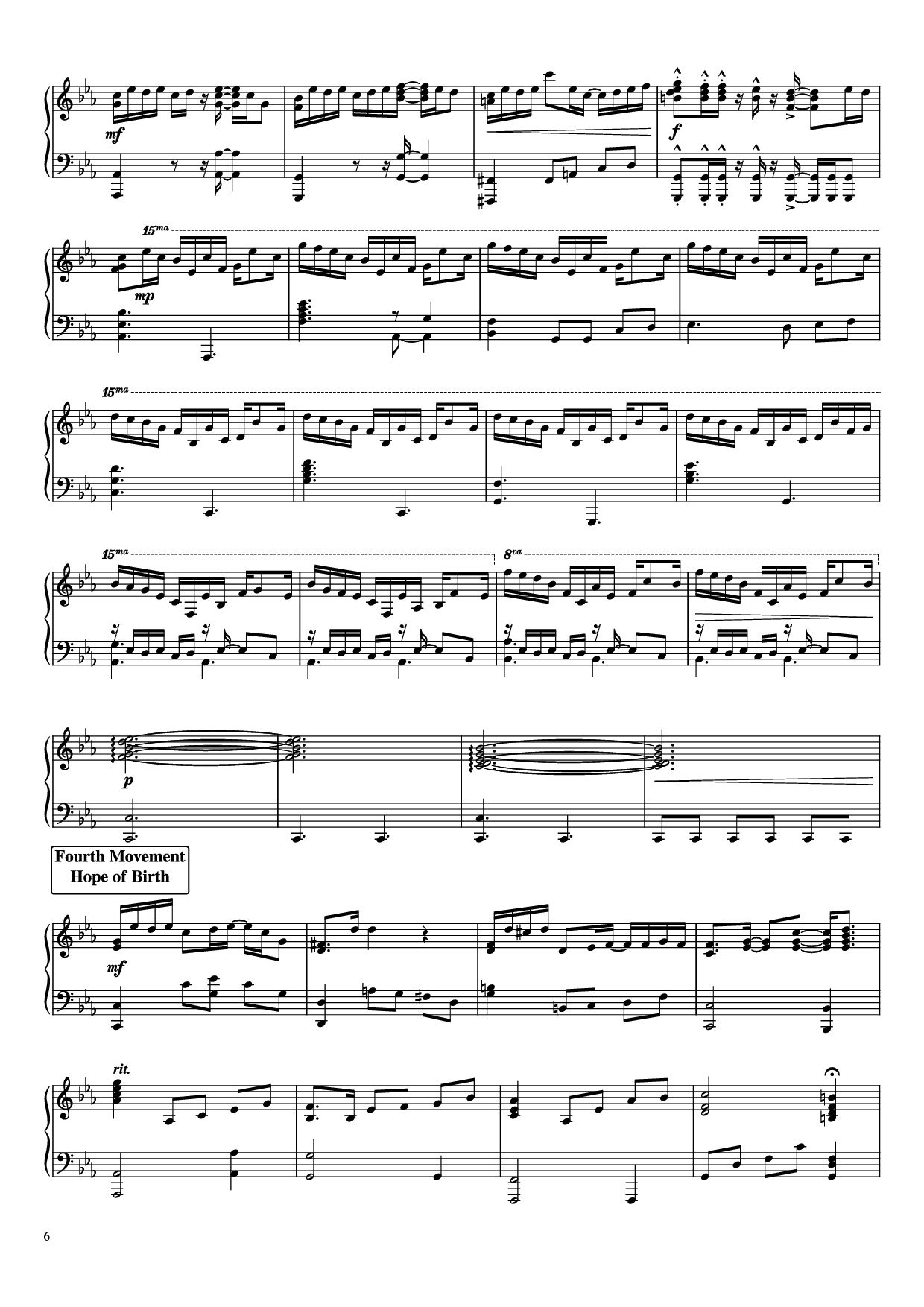 Page 6 of the piano sheet music PDF Piano – Suite : The Star Conquering Traveler Piano by Undefined