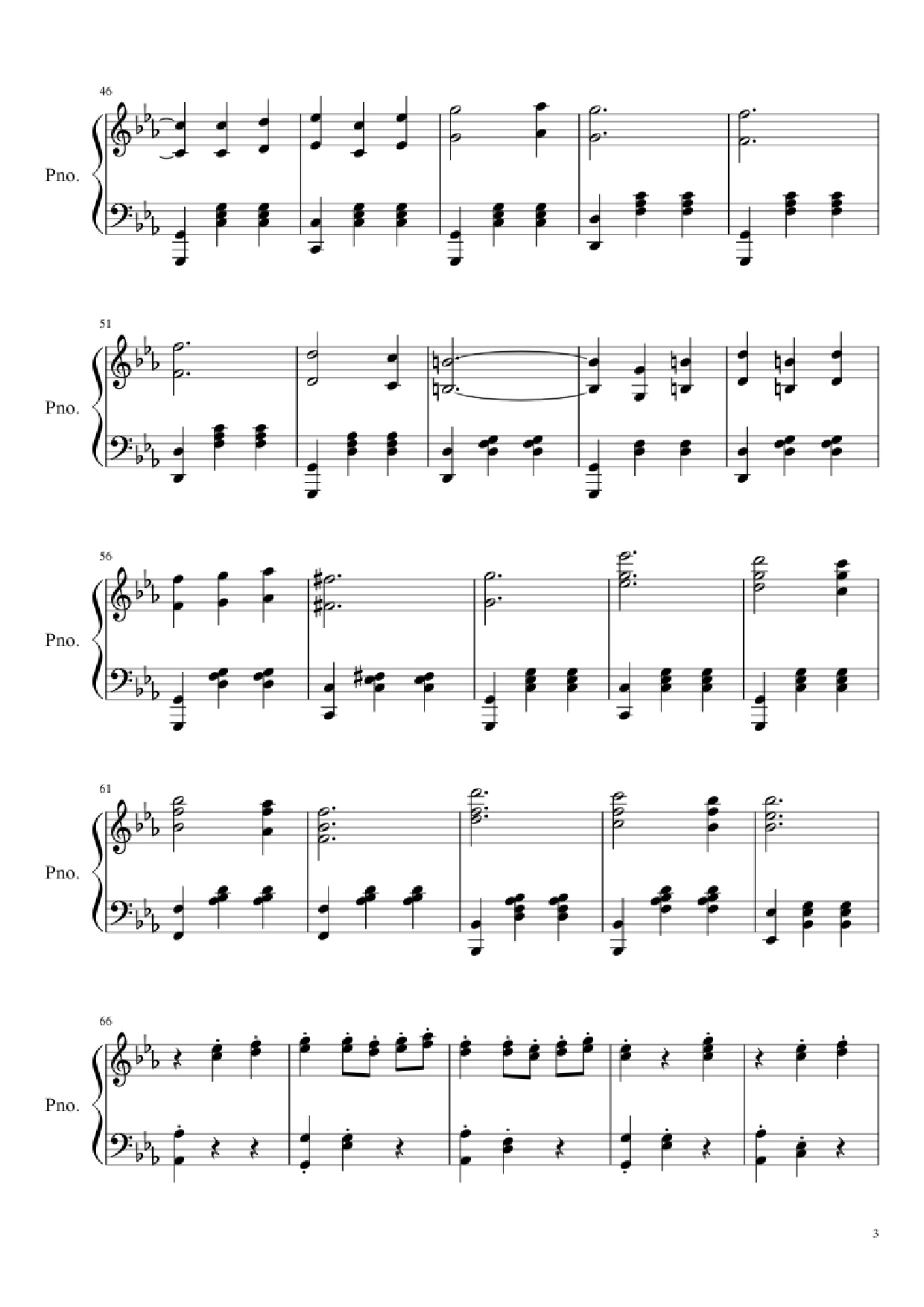 Page 3 of the piano sheet music PDF – Waltz No. 2 Shostakovich Piano by Composed by Dmitri Shostakovich Transcribed by Andrea Tam