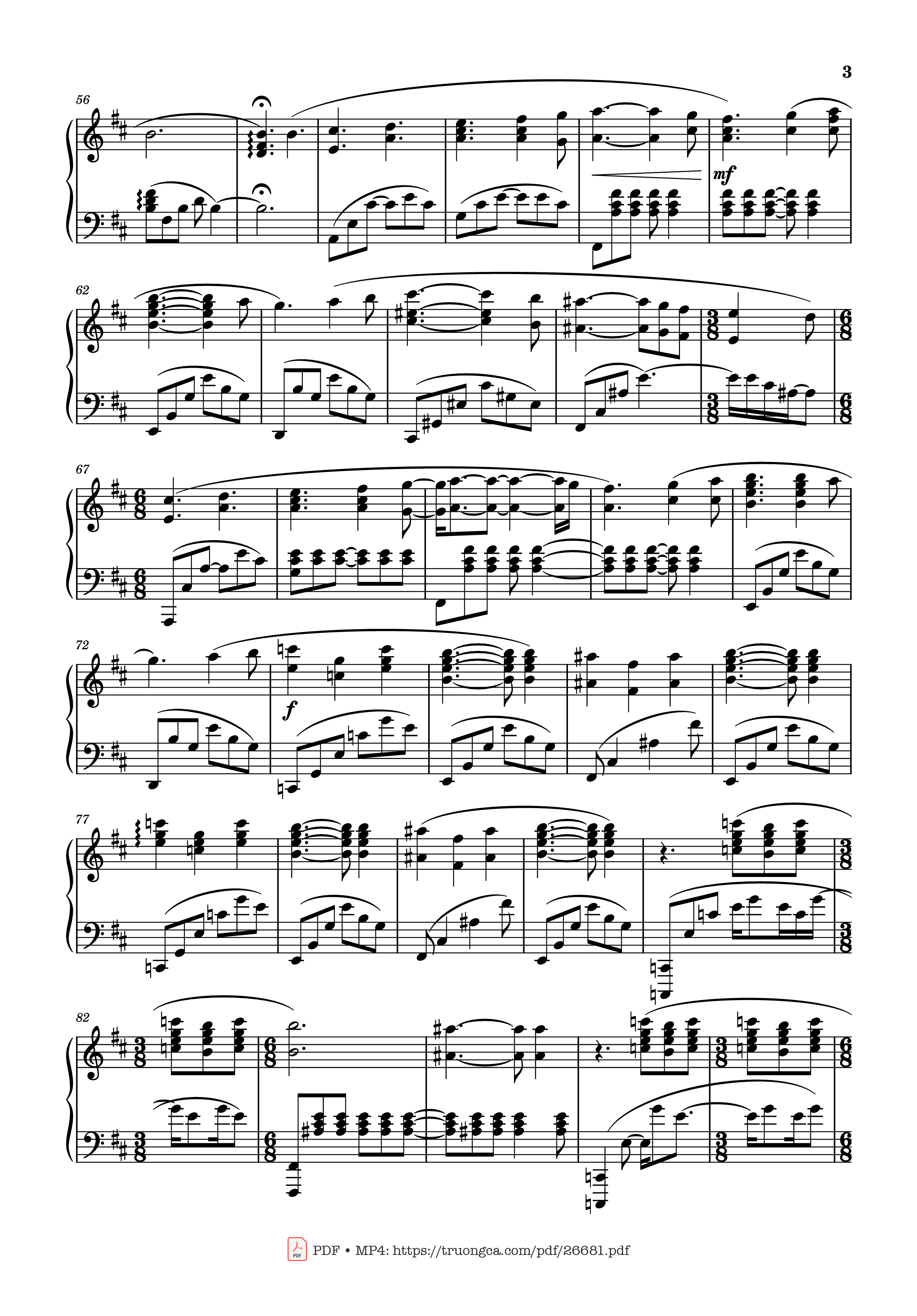 Page 3 of the piano sheet music PDF Piano – Swan Lake Piano by Pyotr Ilyich Tchaikovsky