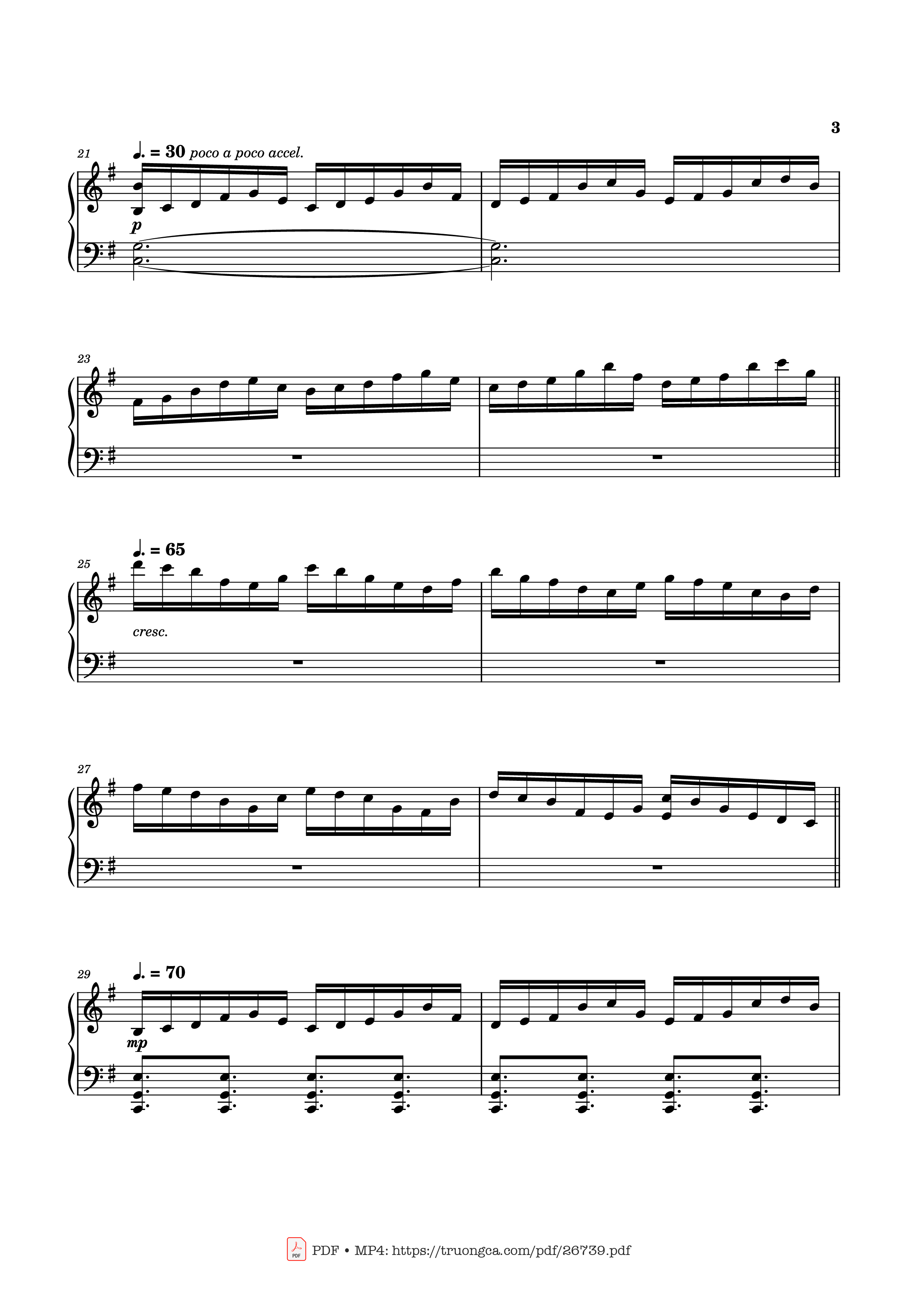 Page 3 of the piano sheet music PDF Piano – Can You Hear the Music Piano by Ludwig Goransson