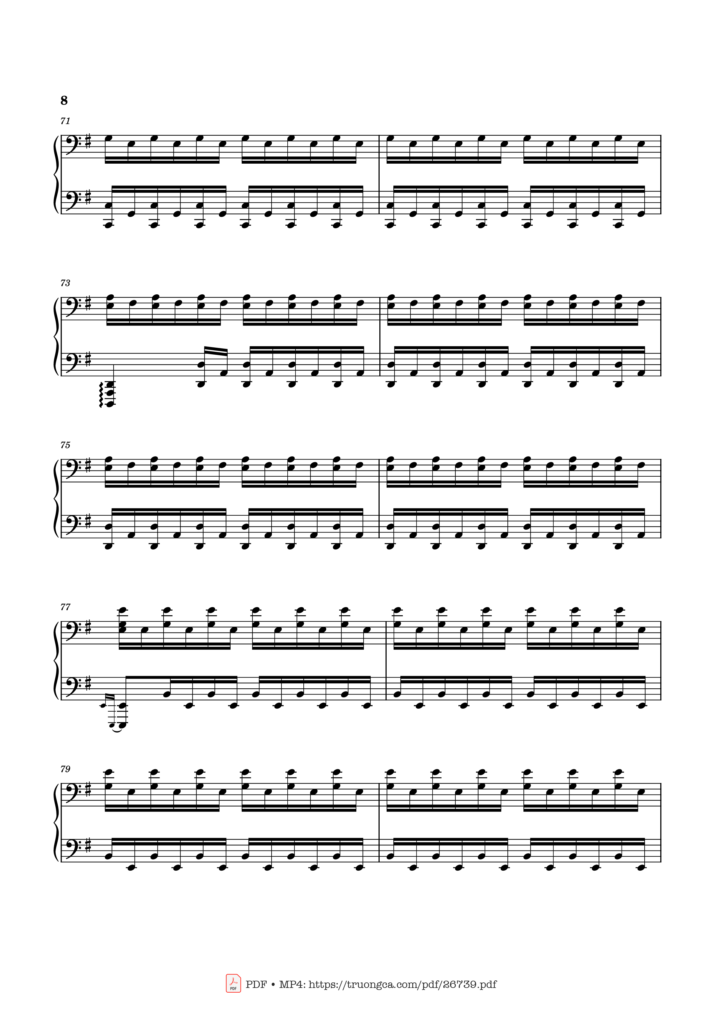 Page 8 of the piano sheet music PDF Piano – Can You Hear the Music Piano by Ludwig Goransson
