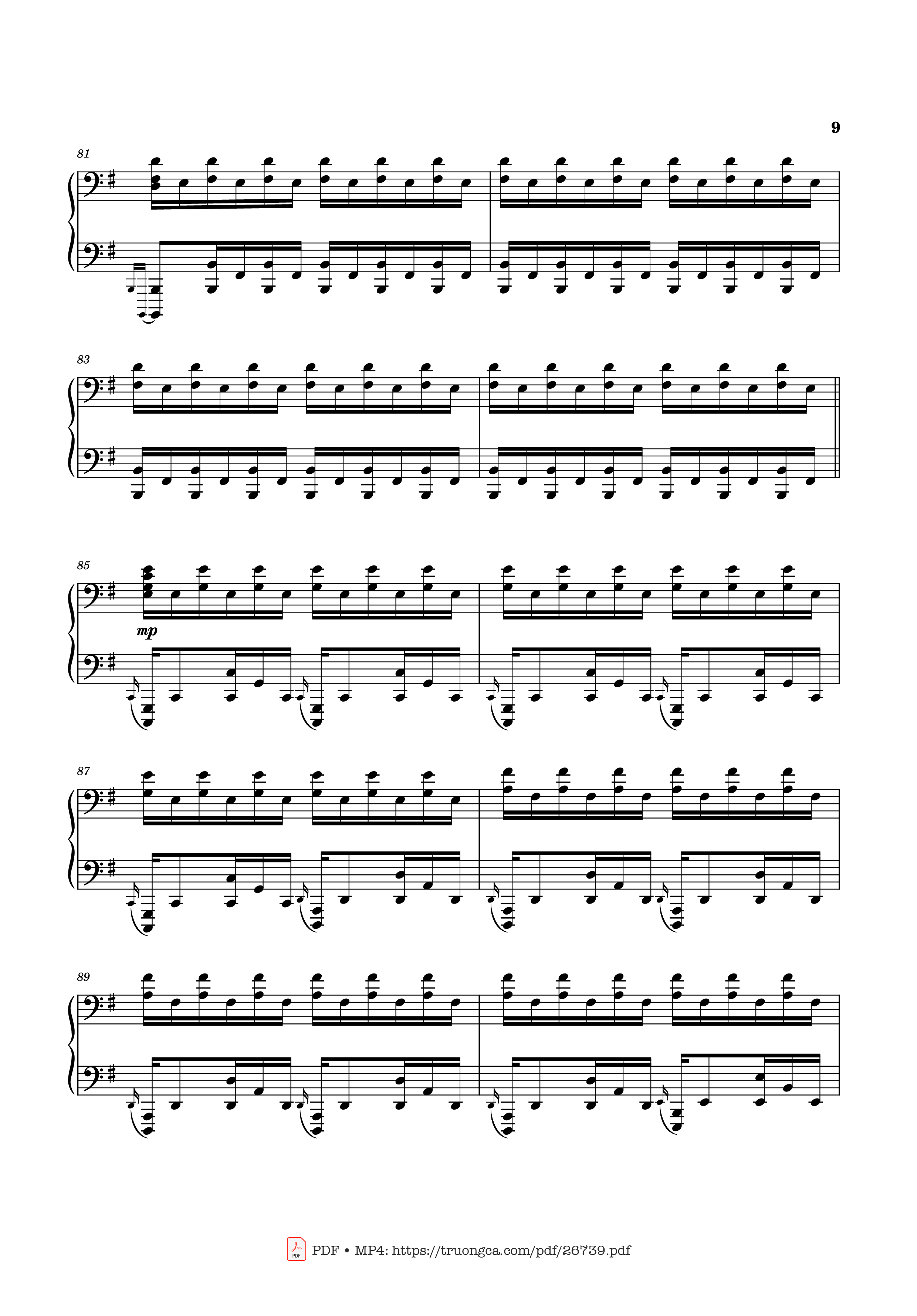Page 9 of the piano sheet music PDF Piano – Can You Hear the Music Piano by Ludwig Goransson