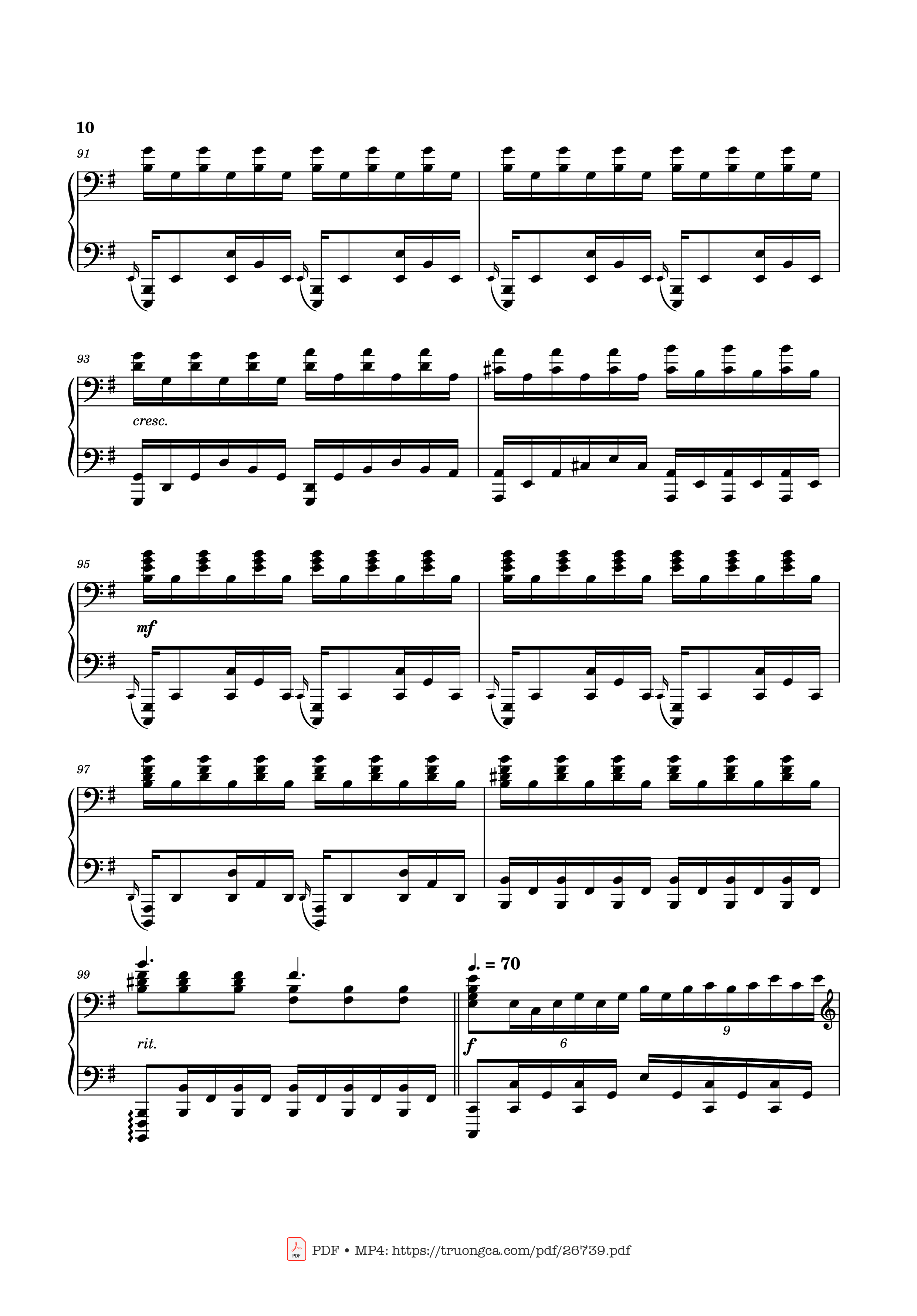 Page 10 of the piano sheet music PDF Piano – Can You Hear the Music Piano by Ludwig Goransson