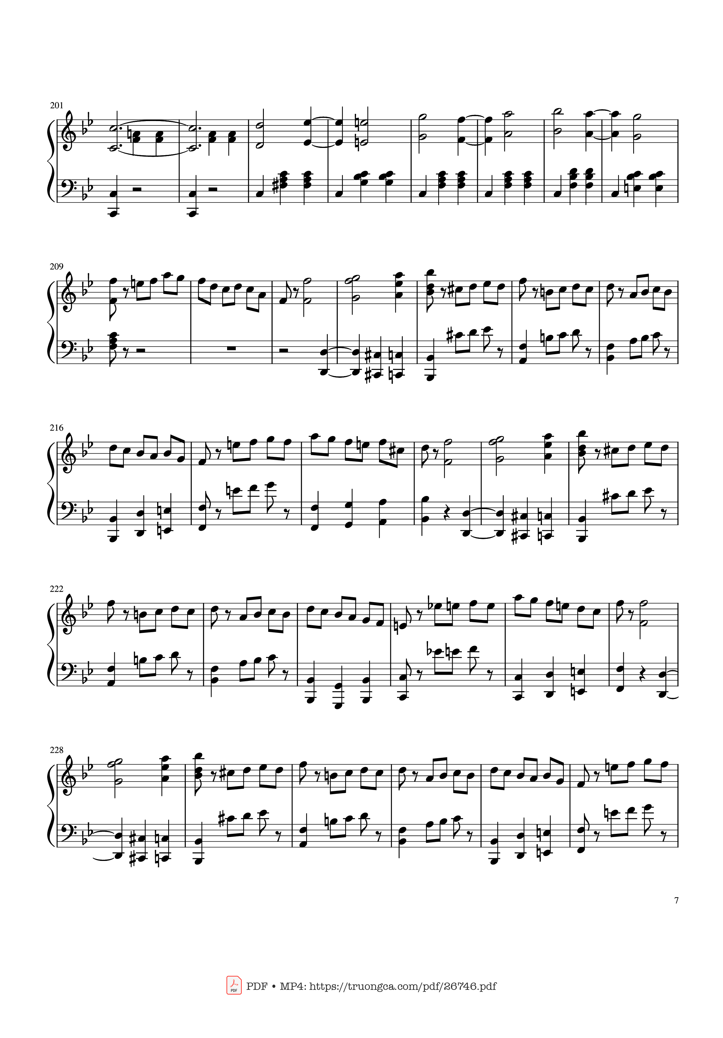 Page 7 of the piano sheet music PDF Piano – Tchaikovsky Waltz from "The Sleeping Beauty" Piano by Pyotr Ilyich Tchaikovsky