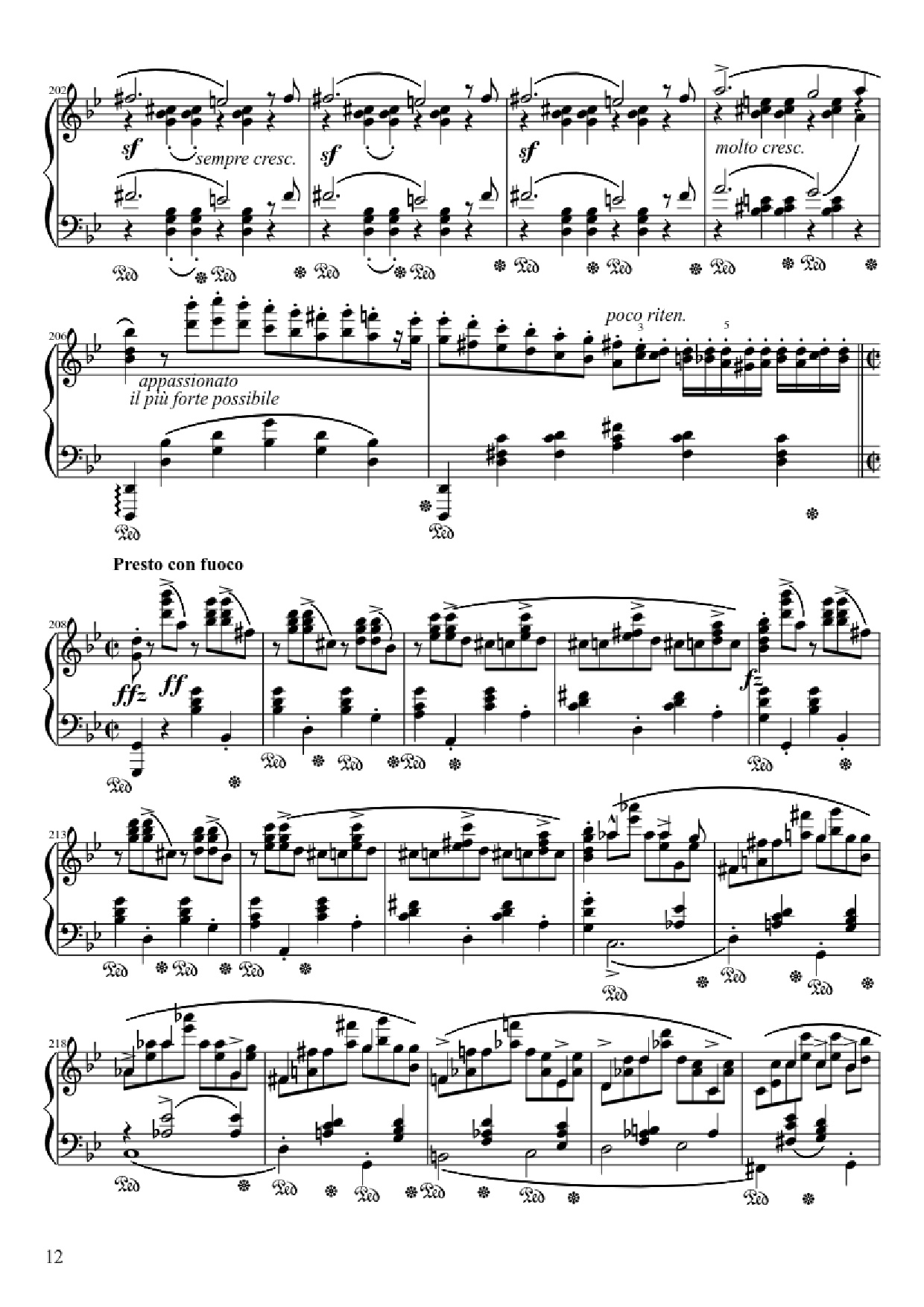 Page 12 of the piano sheet music PDF – Ballade No. 1 in G Minor Piano by Frédéric François Chopin