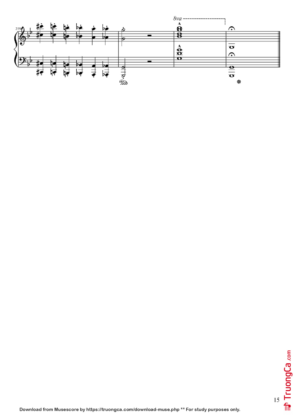 Page 15 of the piano sheet music PDF – Ballade No. 1 in G Minor Piano by Frédéric François Chopin