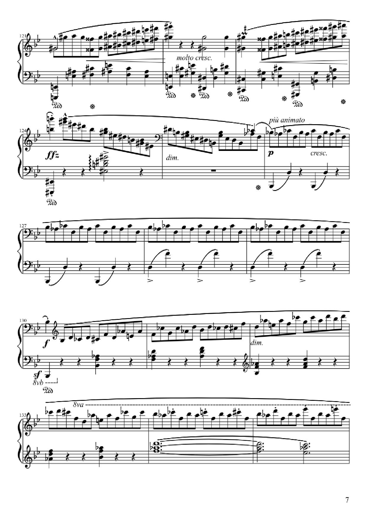 Page 7 of the piano sheet music PDF – Ballade No. 1 in G Minor Piano by Frédéric François Chopin