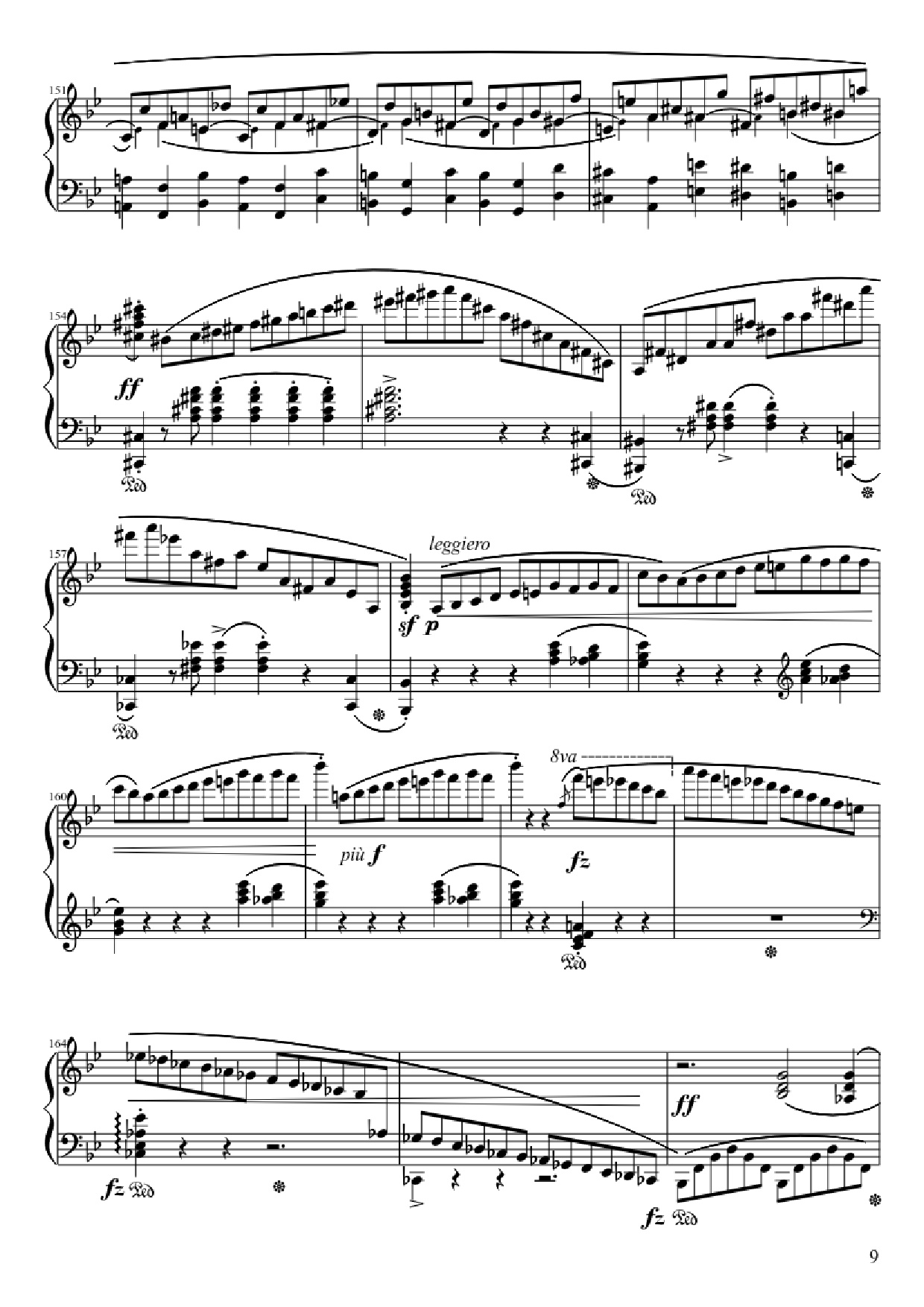 Page 9 of the piano sheet music PDF – Ballade No. 1 in G Minor Piano by Frédéric François Chopin
