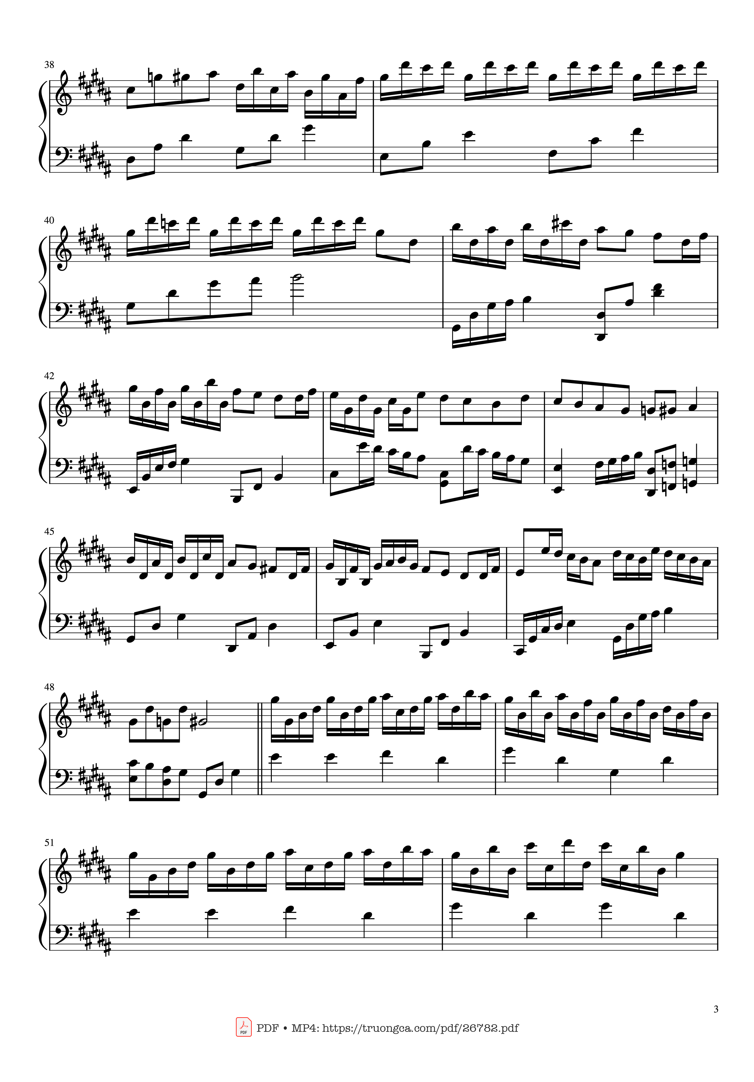 Page 3 of the piano sheet music PDF Piano – Flower Dance Piano by Composed by DJ Okawari