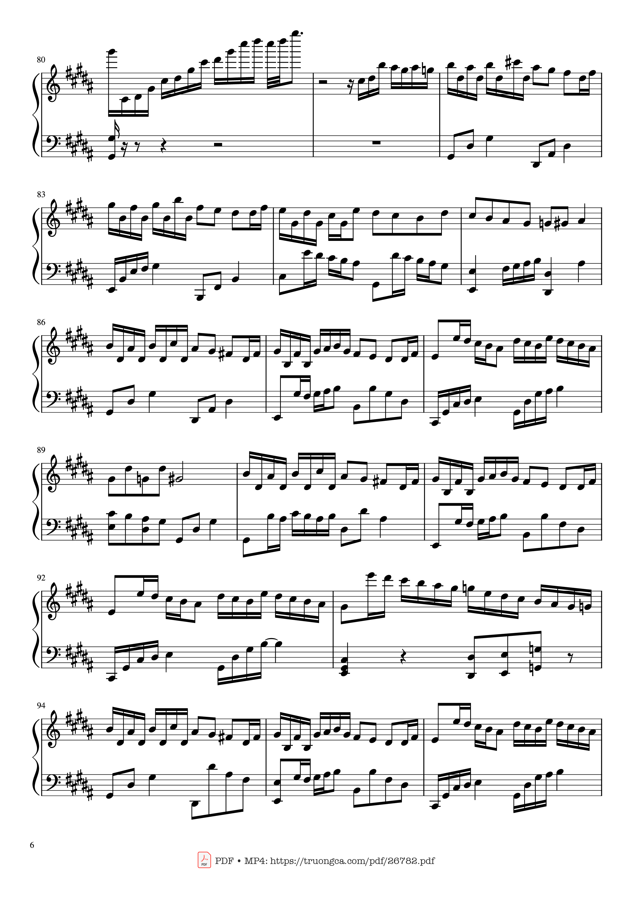 Page 6 of the piano sheet music PDF Piano – Flower Dance Piano by Composed by DJ Okawari