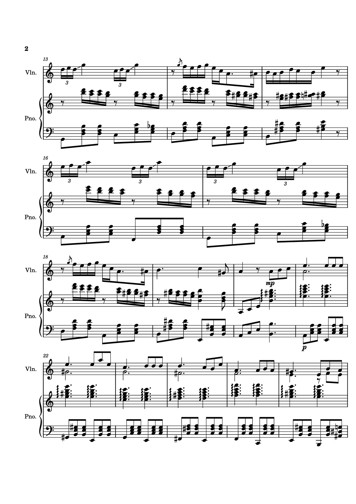 Page 2 of the piano sheet music PDF Piano – TUOI DA BUON - covered Piano by Bach N Tran