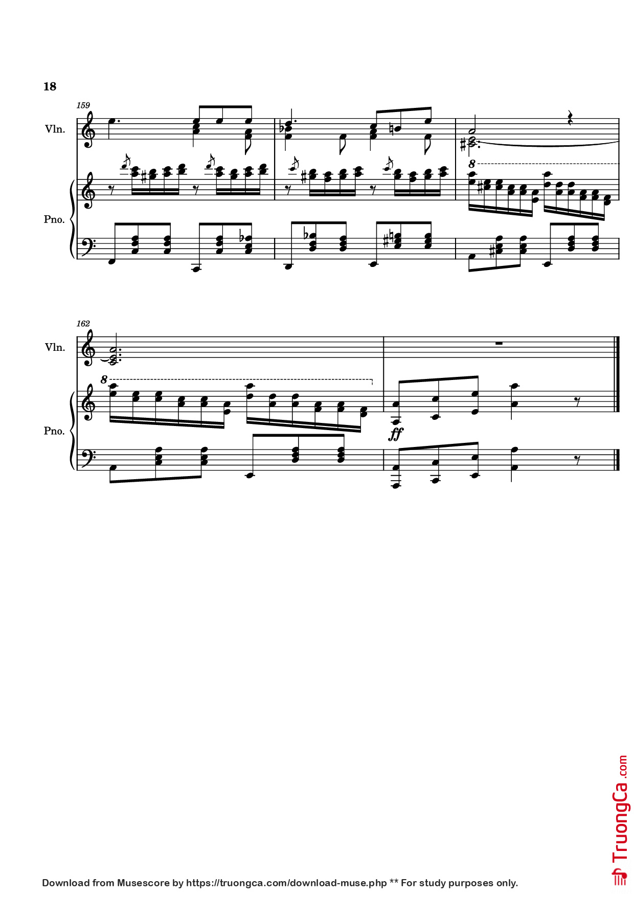 Page 18 of the piano sheet music PDF Piano – TUOI DA BUON - covered Piano by Bach N Tran