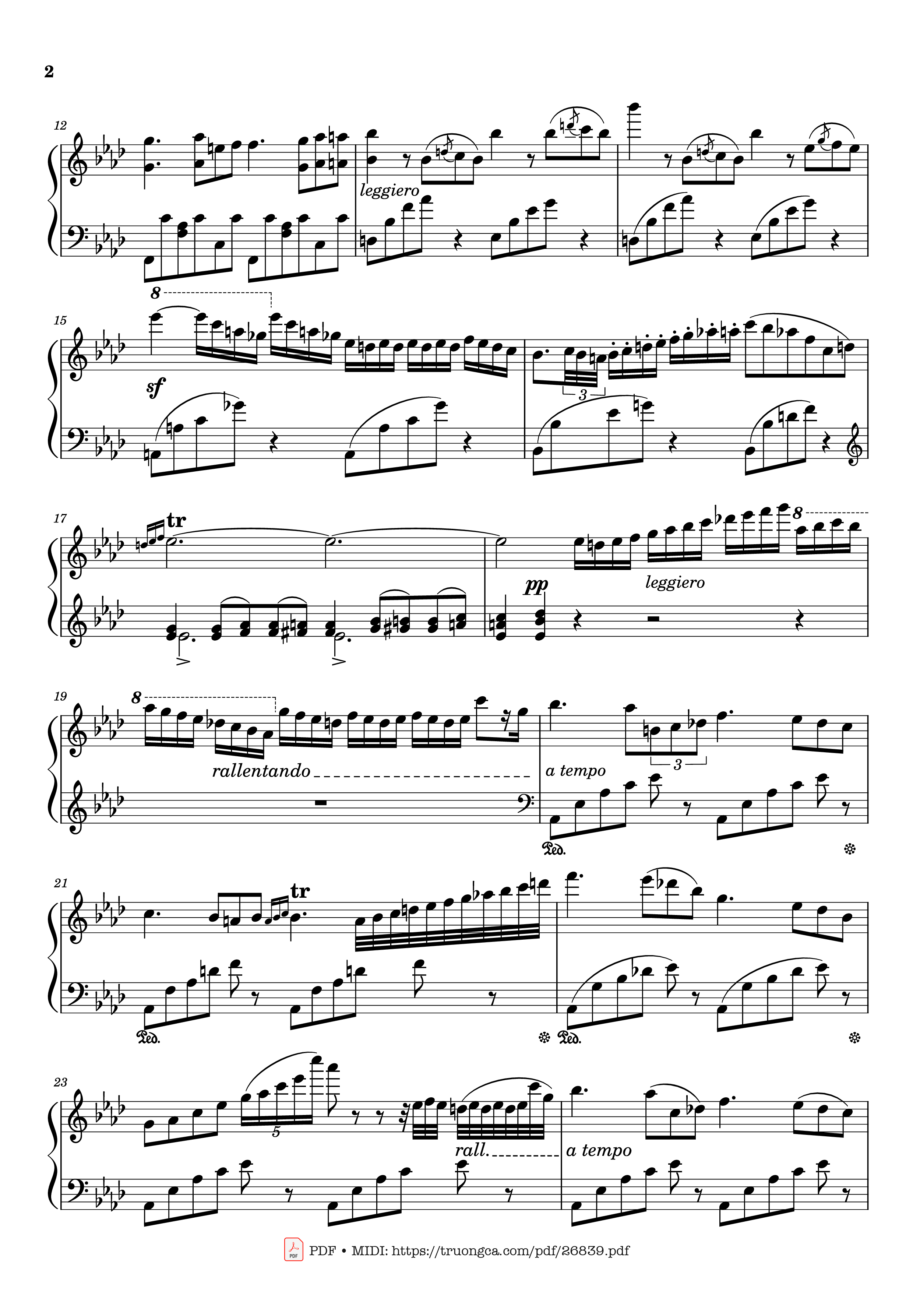 Page 2 of the piano sheet music PDF Piano – Étude en Douze Exercices Piano by Franz Liszt