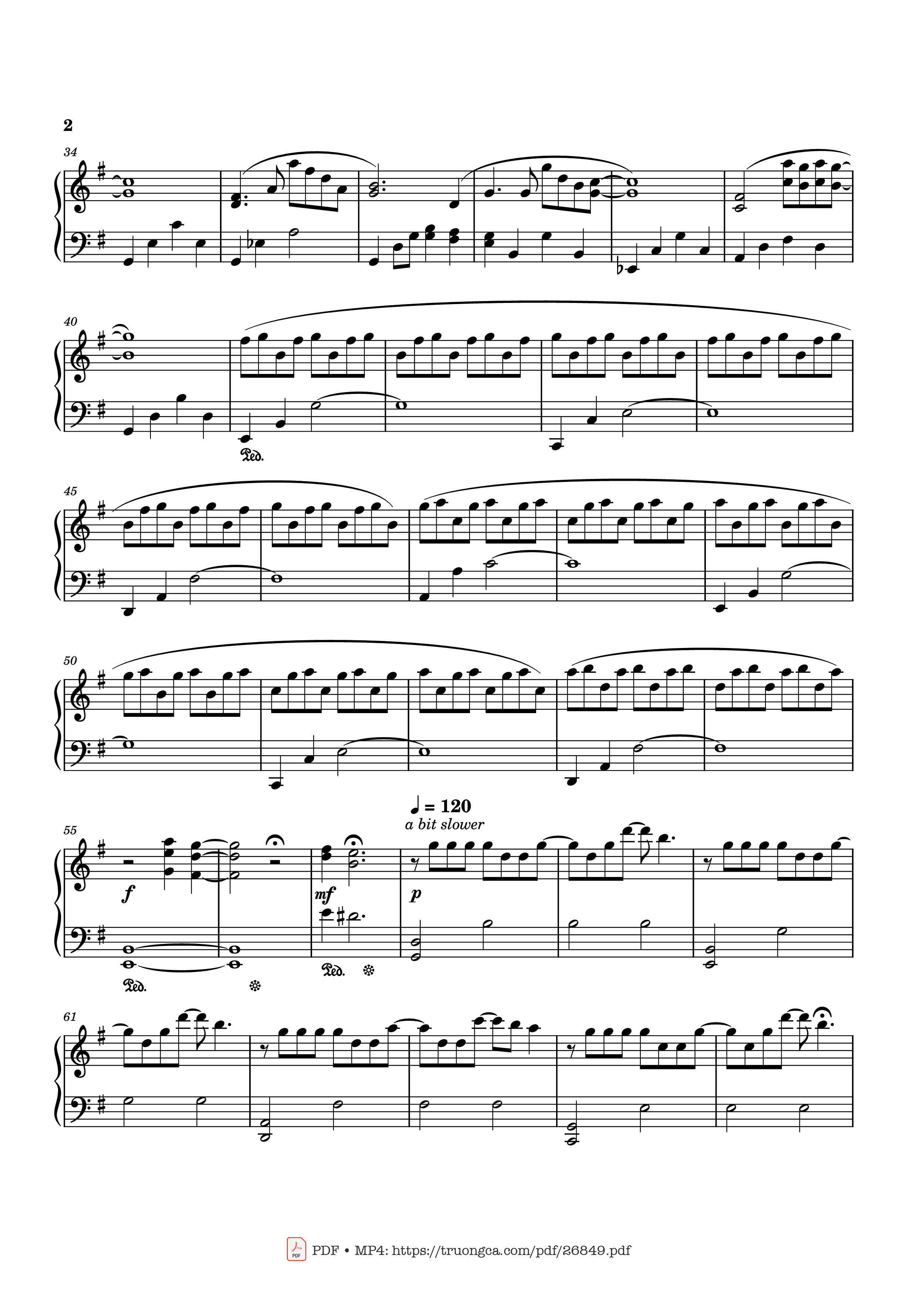 Page 2 of the piano sheet music PDF – Ask Me Why – Joe Hisaishi Piano by WaterDragon315