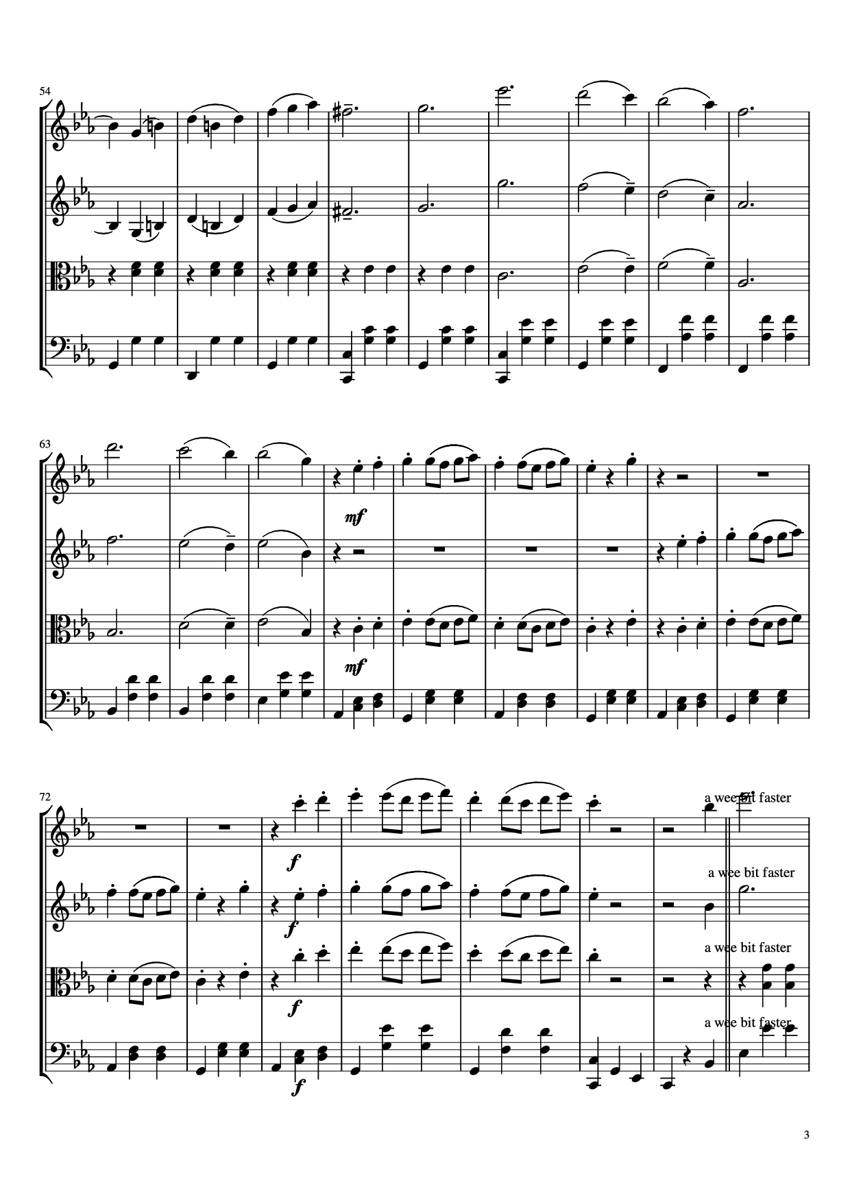 Page 3 of the piano sheet music PDF – Waltz No. 2 From Suite for Variety Orchestra Violin by Shostakovich Transcribed by C. Han