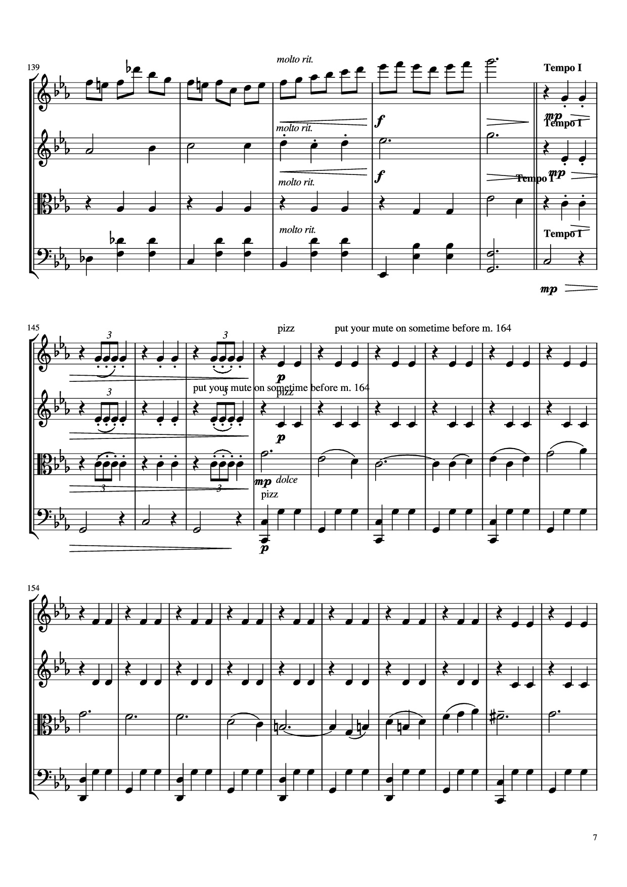 Page 7 of the piano sheet music PDF – Waltz No. 2 From Suite for Variety Orchestra Violin by Shostakovich Transcribed by C. Han