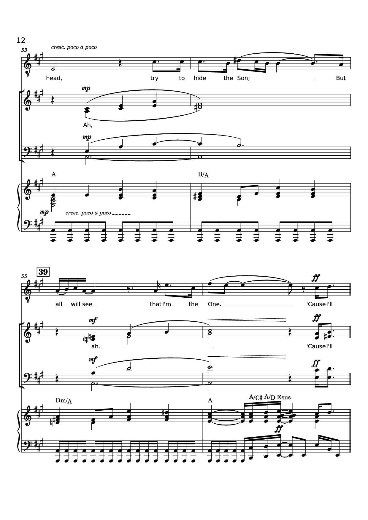 Page 12 of the piano sheet music PDF Piano – Rise Again Piano by Words and Music by