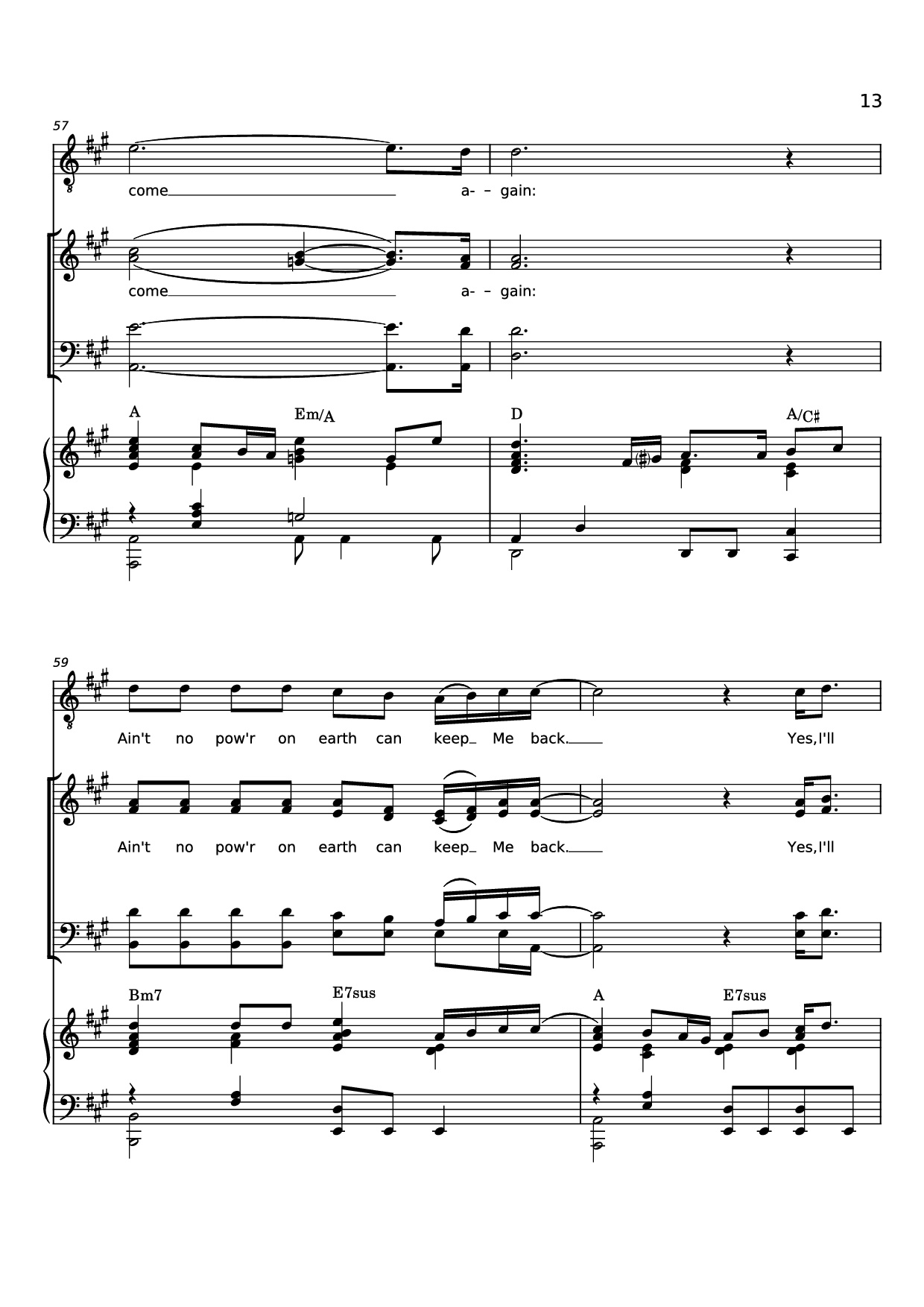 Page 13 of the piano sheet music PDF Piano – Rise Again Piano by Words and Music by