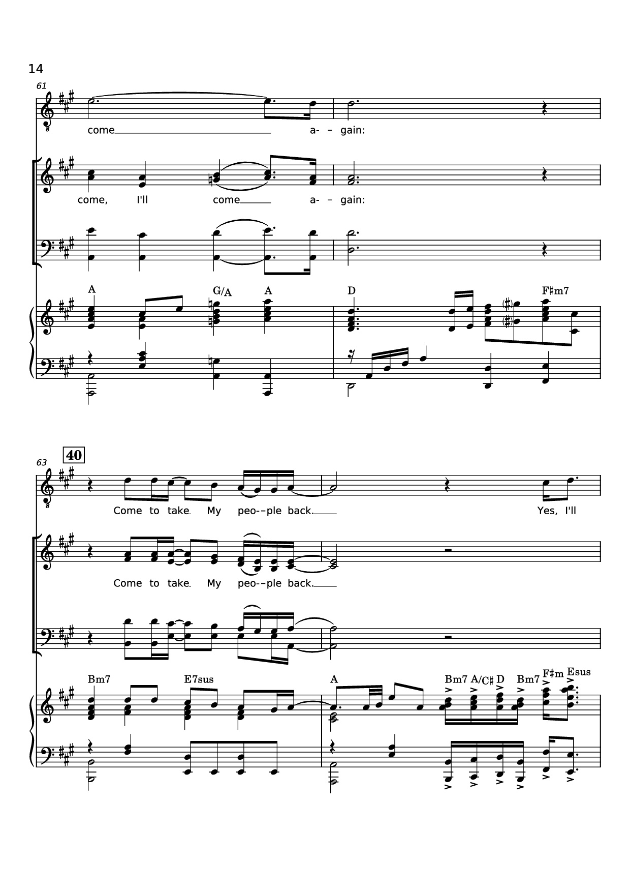 Page 14 of the piano sheet music PDF Piano – Rise Again Piano by Words and Music by