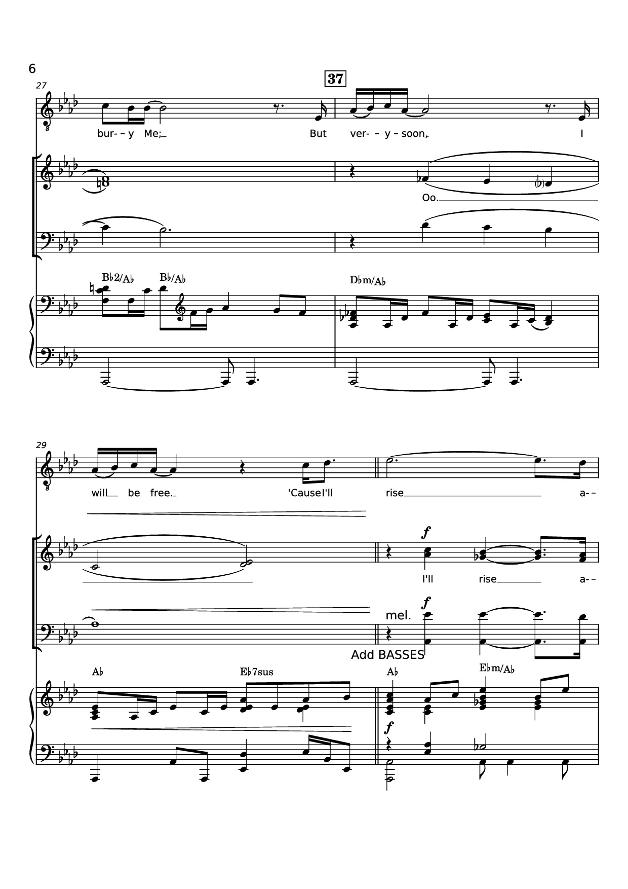 Page 6 of the piano sheet music PDF Piano – Rise Again Piano by Words and Music by