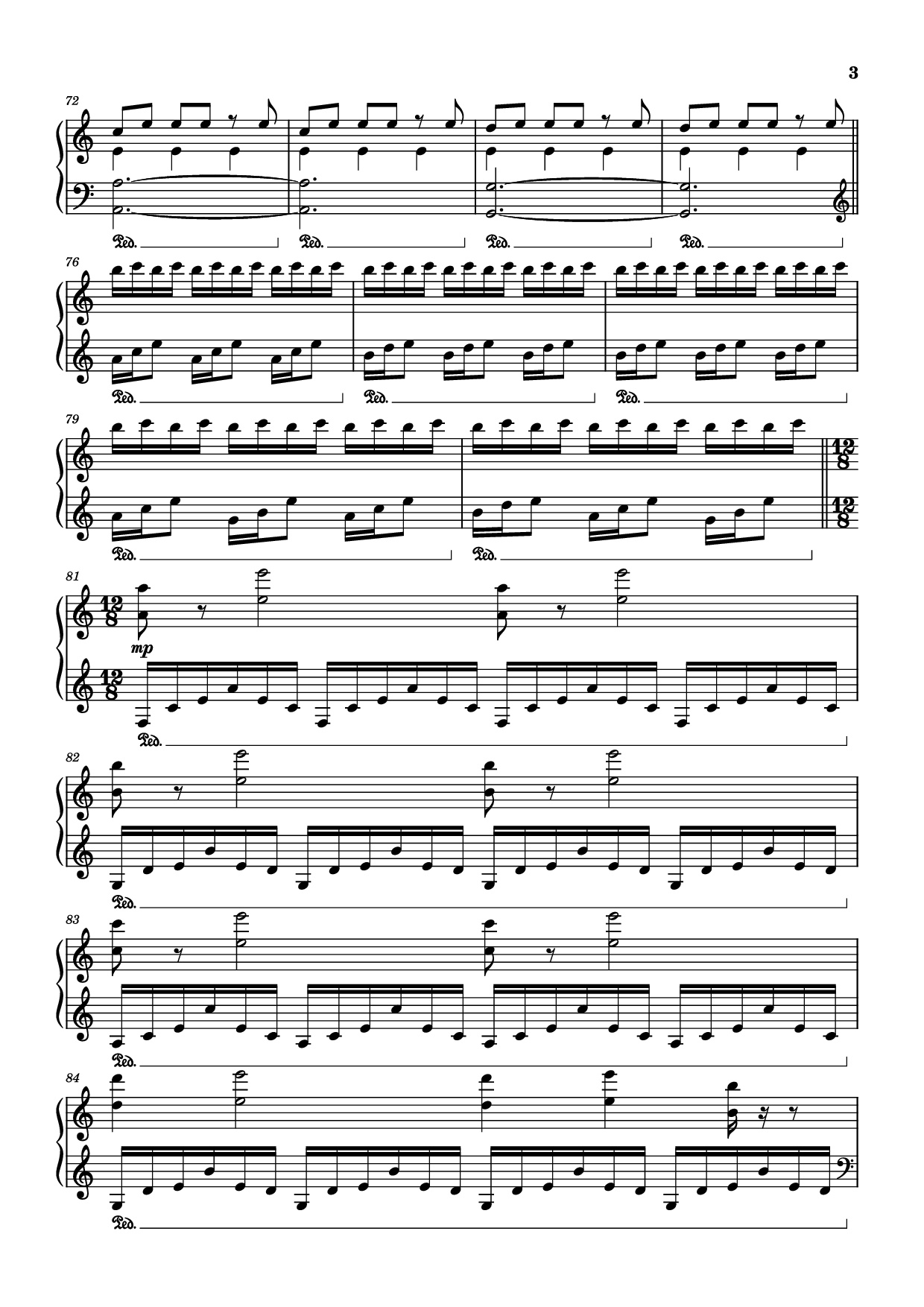 Page 3 of the piano sheet music PDF Piano – Interstellar Piano Easy by Undefined
