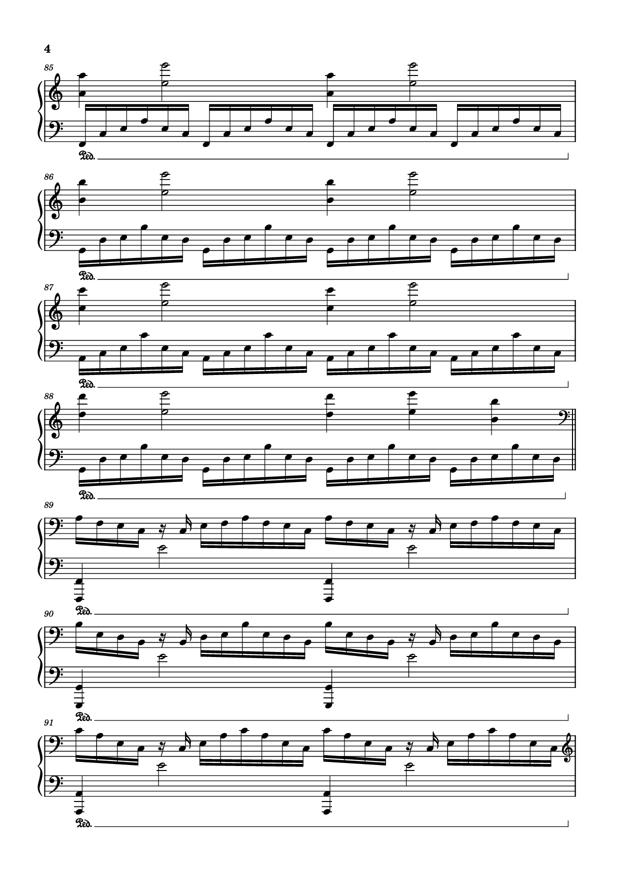 Page 4 of the piano sheet music PDF Piano – Interstellar Piano Easy by Undefined