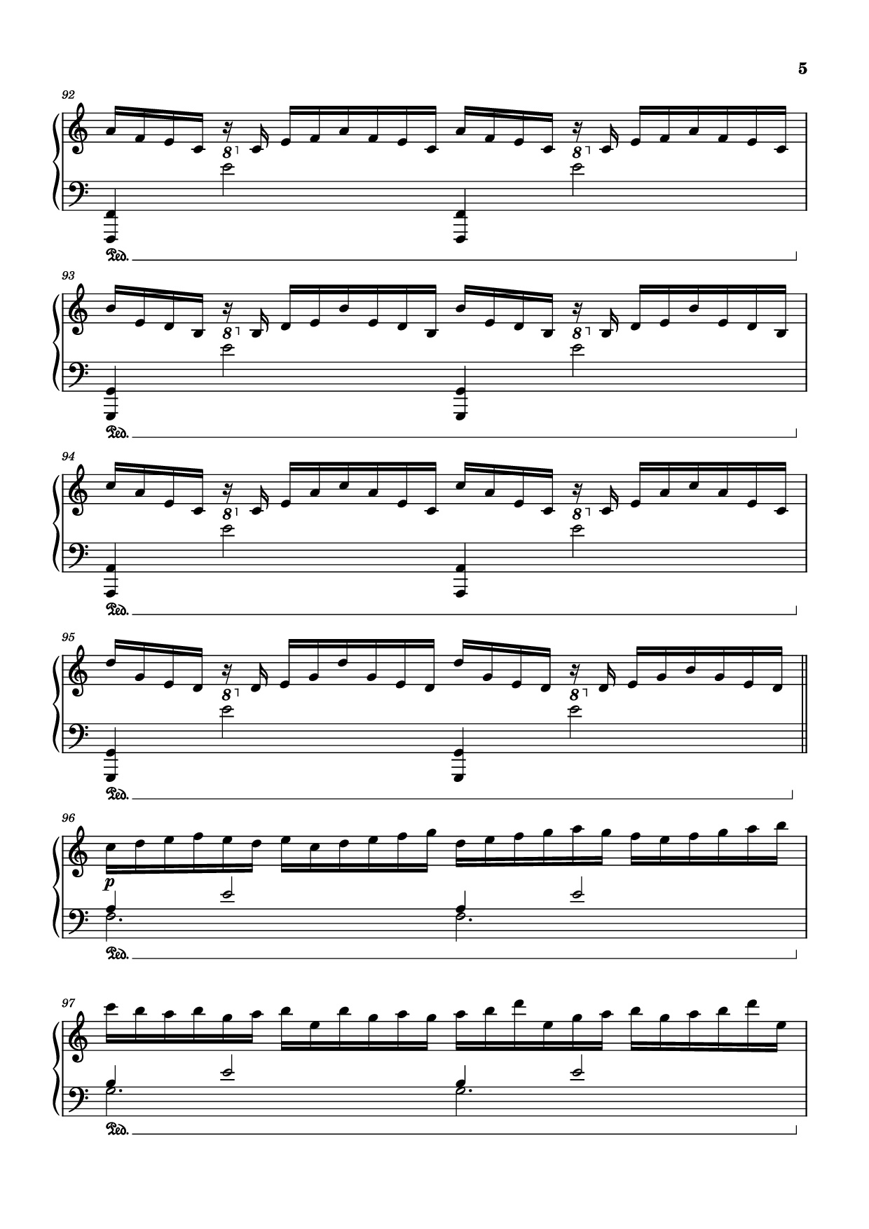 Page 5 of the piano sheet music PDF Piano – Interstellar Piano Easy by Undefined