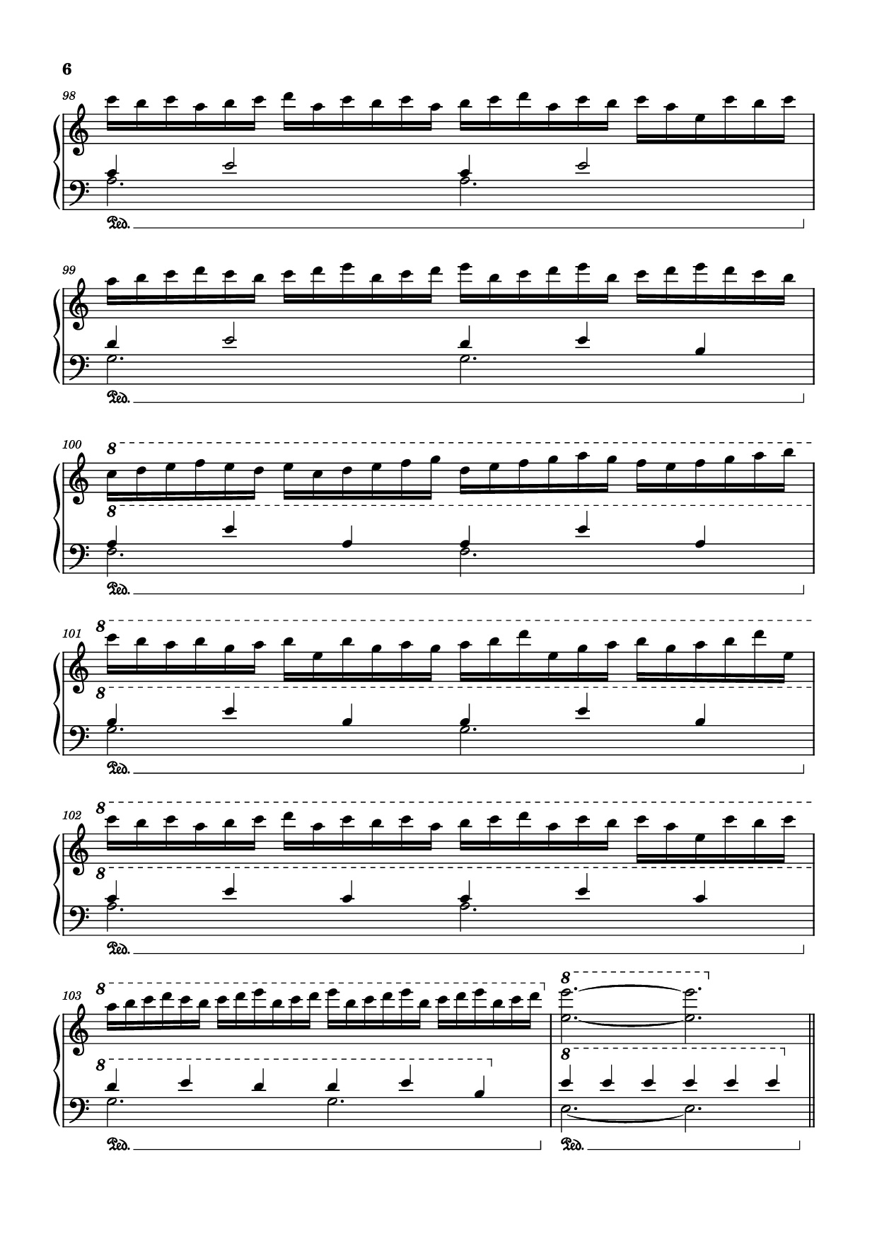 Page 6 of the piano sheet music PDF Piano – Interstellar Piano Easy by Undefined