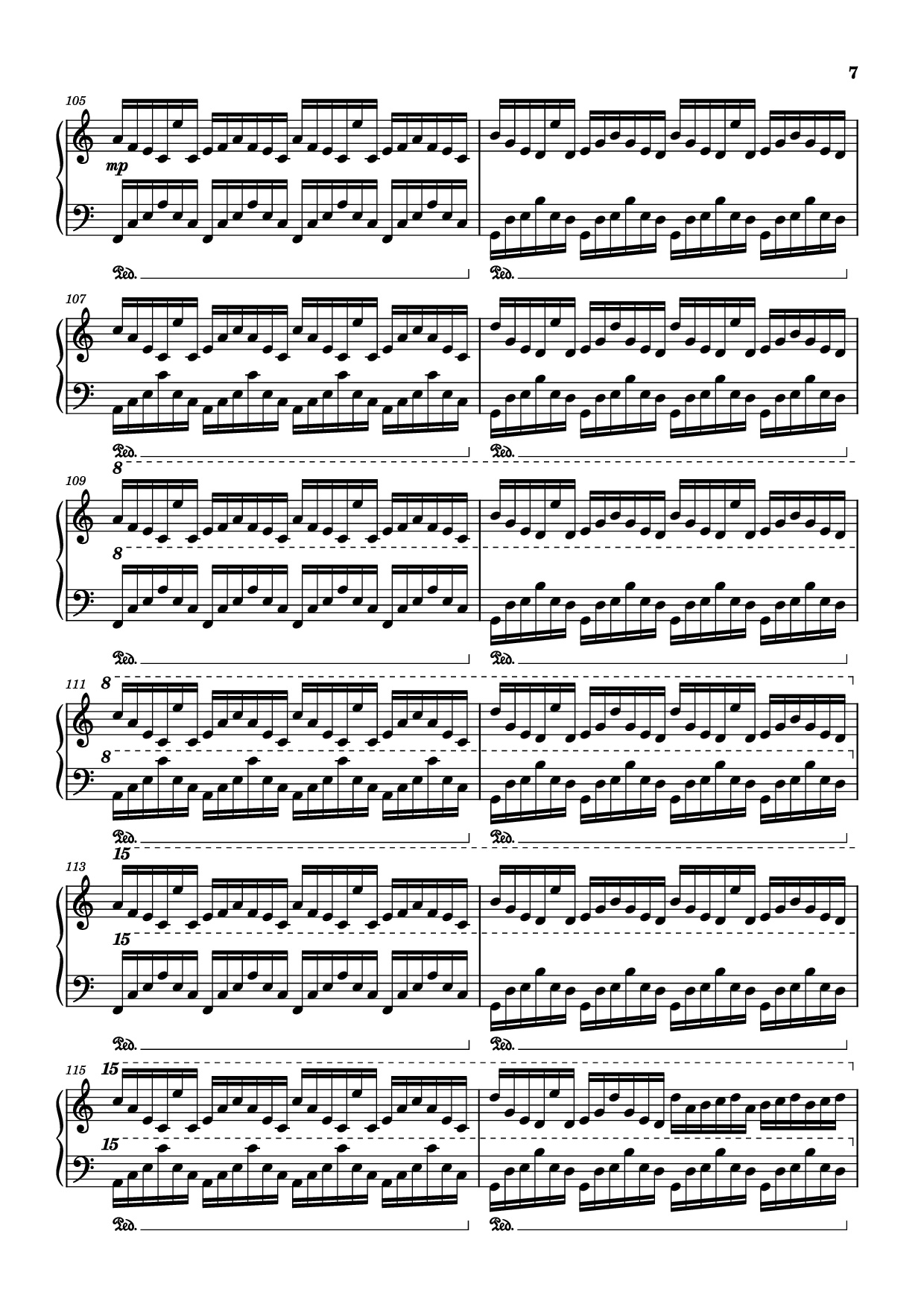 Page 7 of the piano sheet music PDF Piano – Interstellar Piano Easy by Undefined
