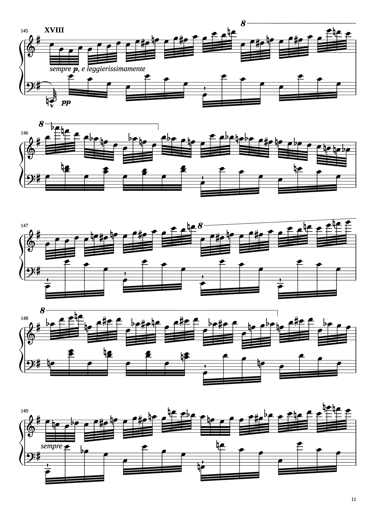 Page 11 of the piano sheet music PDF Piano – Étude in E Minor Piano by Charles-Valentin Alkan
