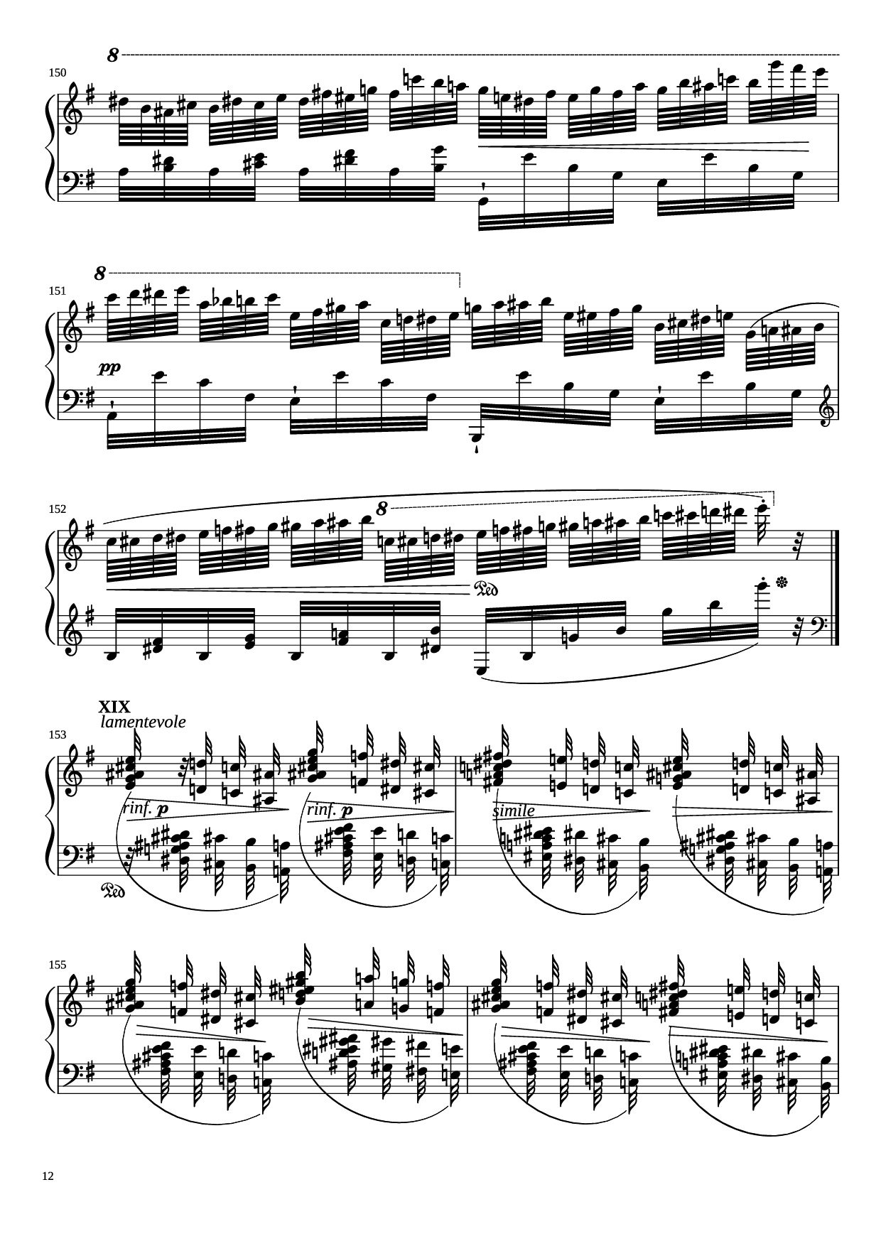 Page 12 of the piano sheet music PDF Piano – Étude in E Minor Piano by Charles-Valentin Alkan