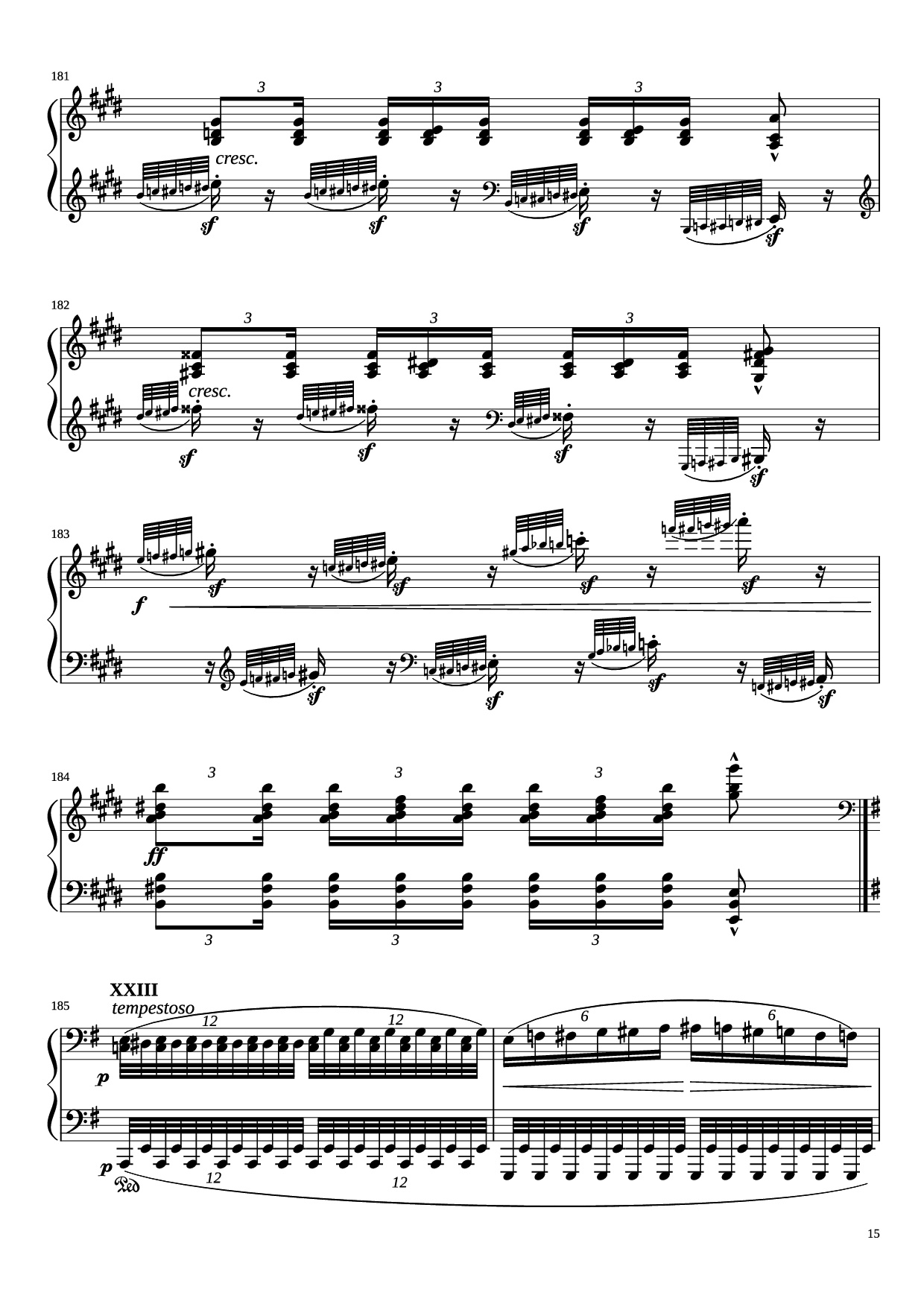 Page 15 of the piano sheet music PDF Piano – Étude in E Minor Piano by Charles-Valentin Alkan