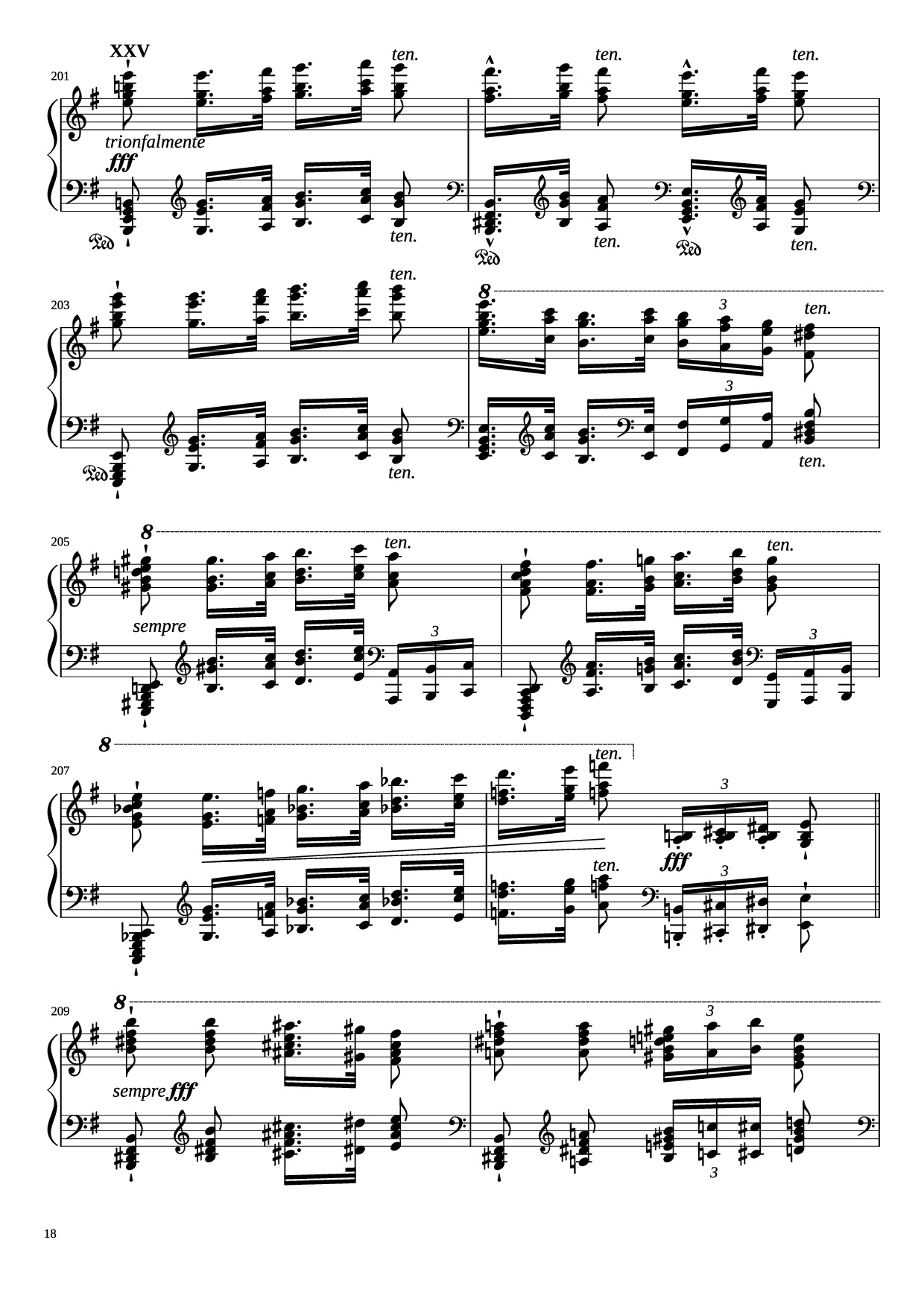 Page 18 of the piano sheet music PDF Piano – Étude in E Minor Piano by Charles-Valentin Alkan